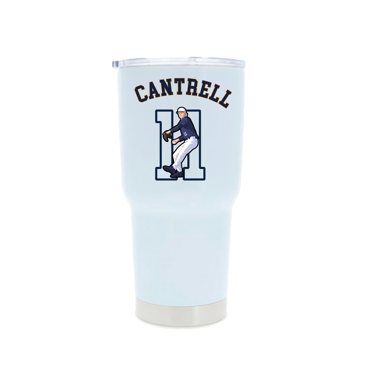 30oz Stainless Steel Tumbler — Shirsey Arch in White