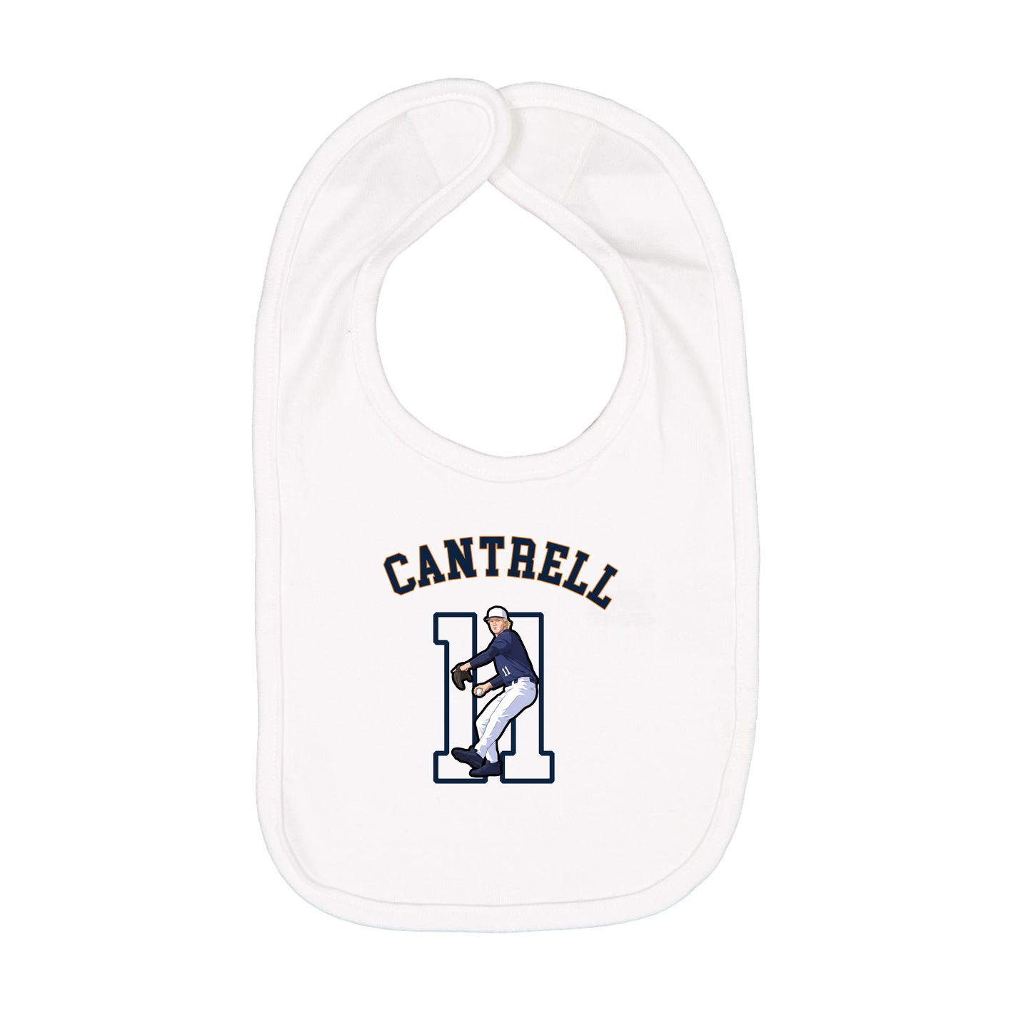 Infant Bib — Shirsey Arch in White