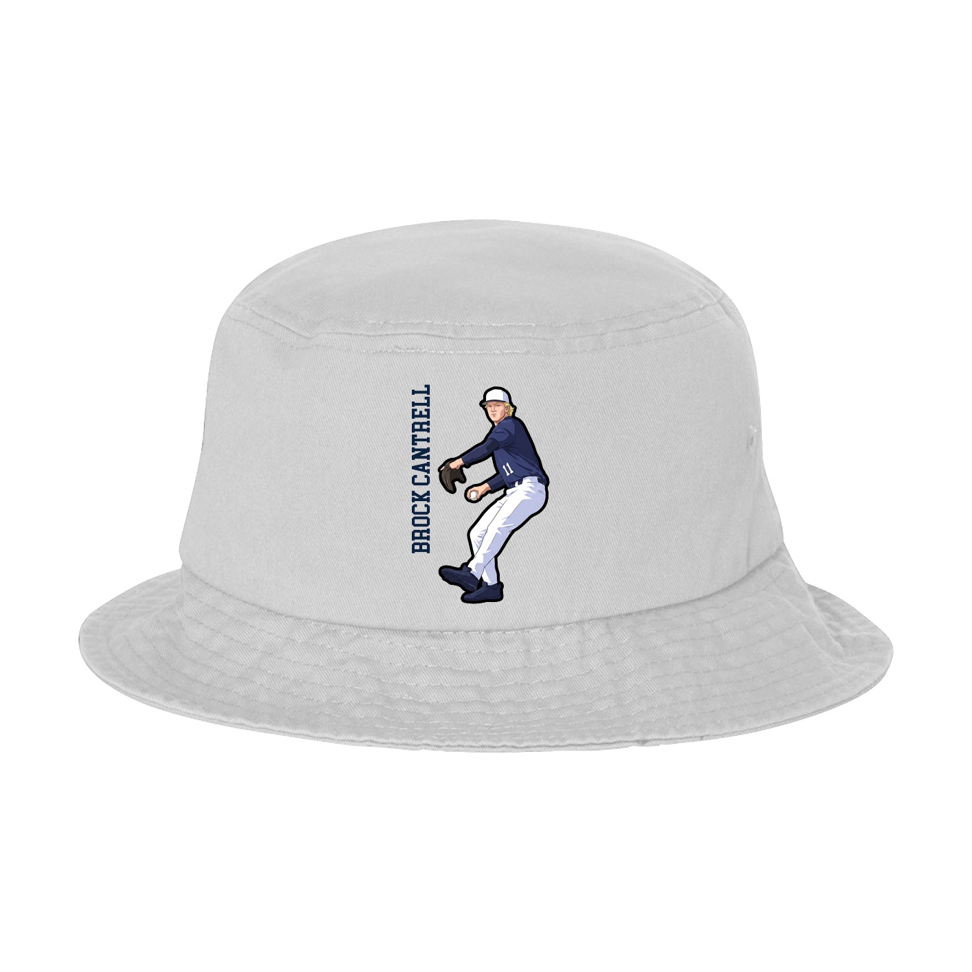 Bucket Cap — Name Vertical in White