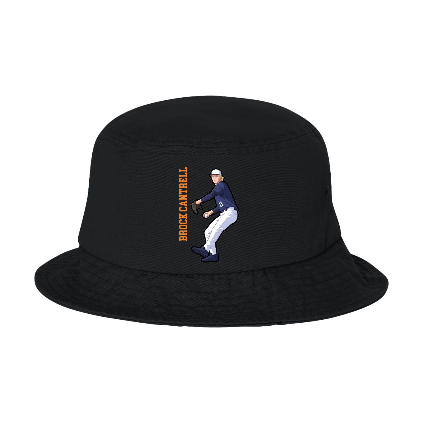 Bucket Cap — Name Vertical in Black
