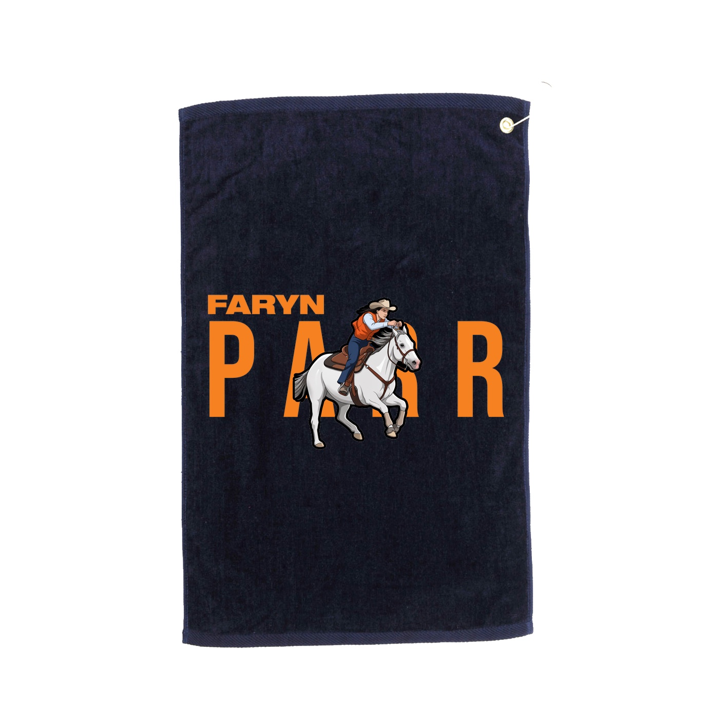 Golf Towel — Player Name in Navy