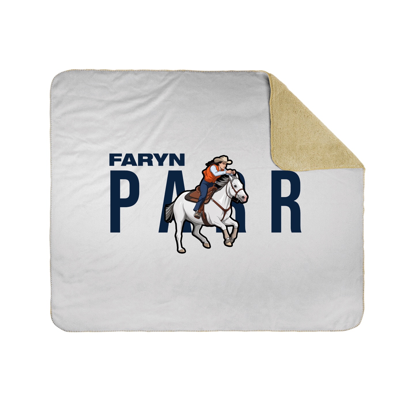 Throw Blanket — Player Name in White
