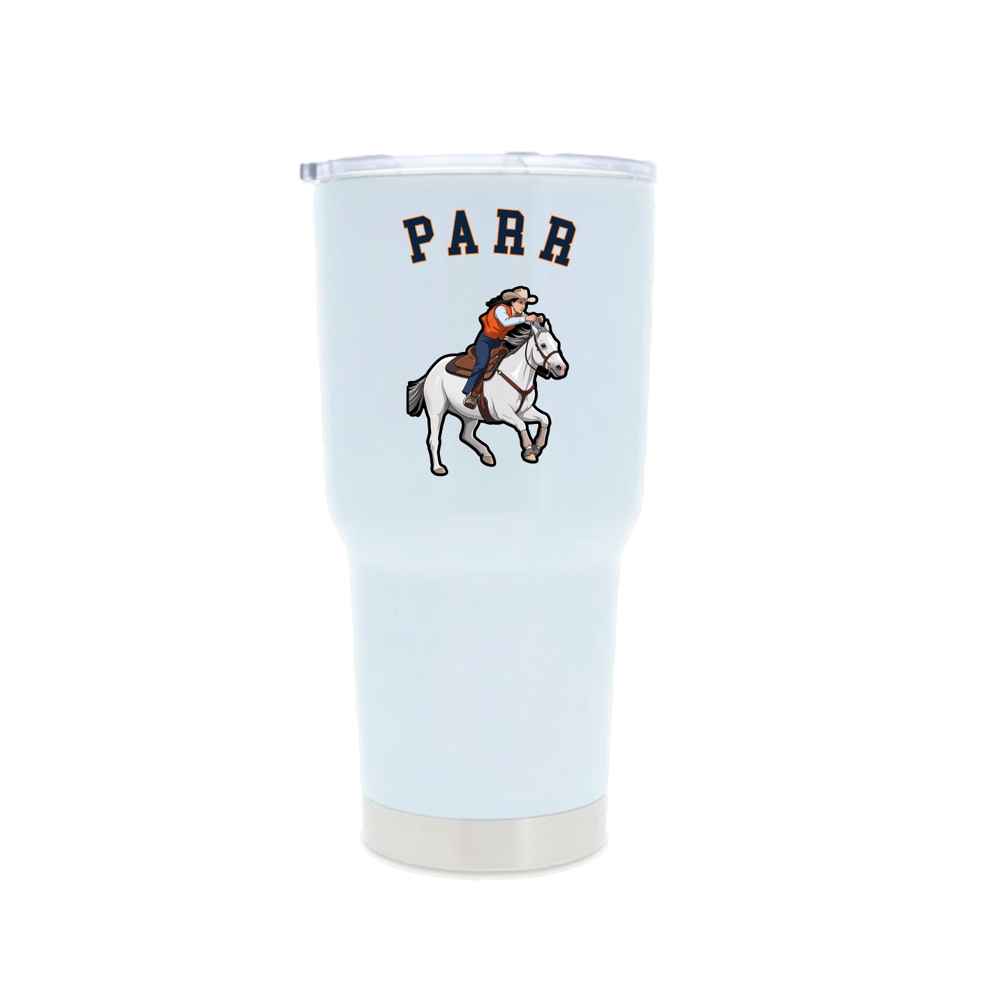 30oz Stainless Steel Tumbler — Shirsey Arch in White