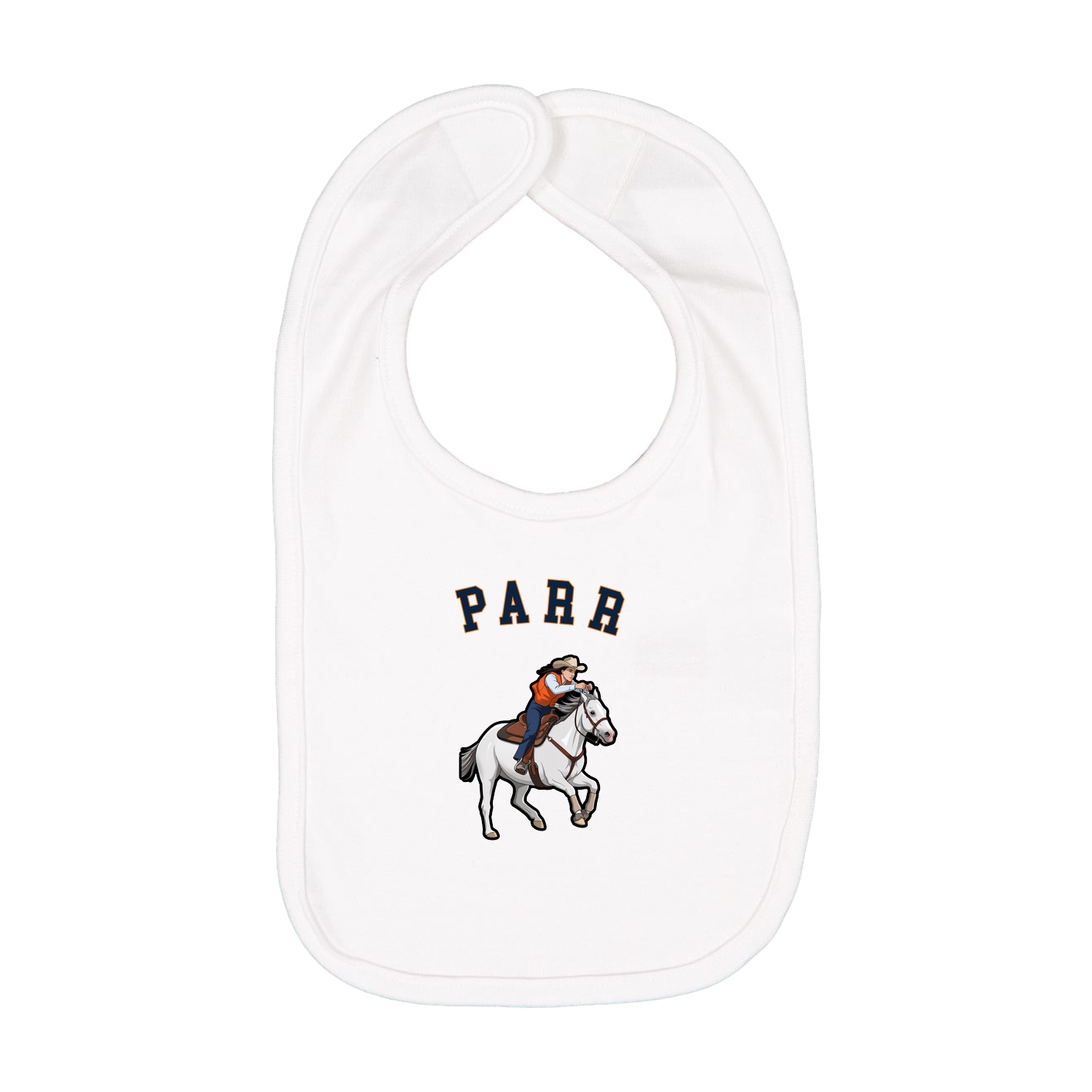 Infant Bib — Shirsey Arch in White