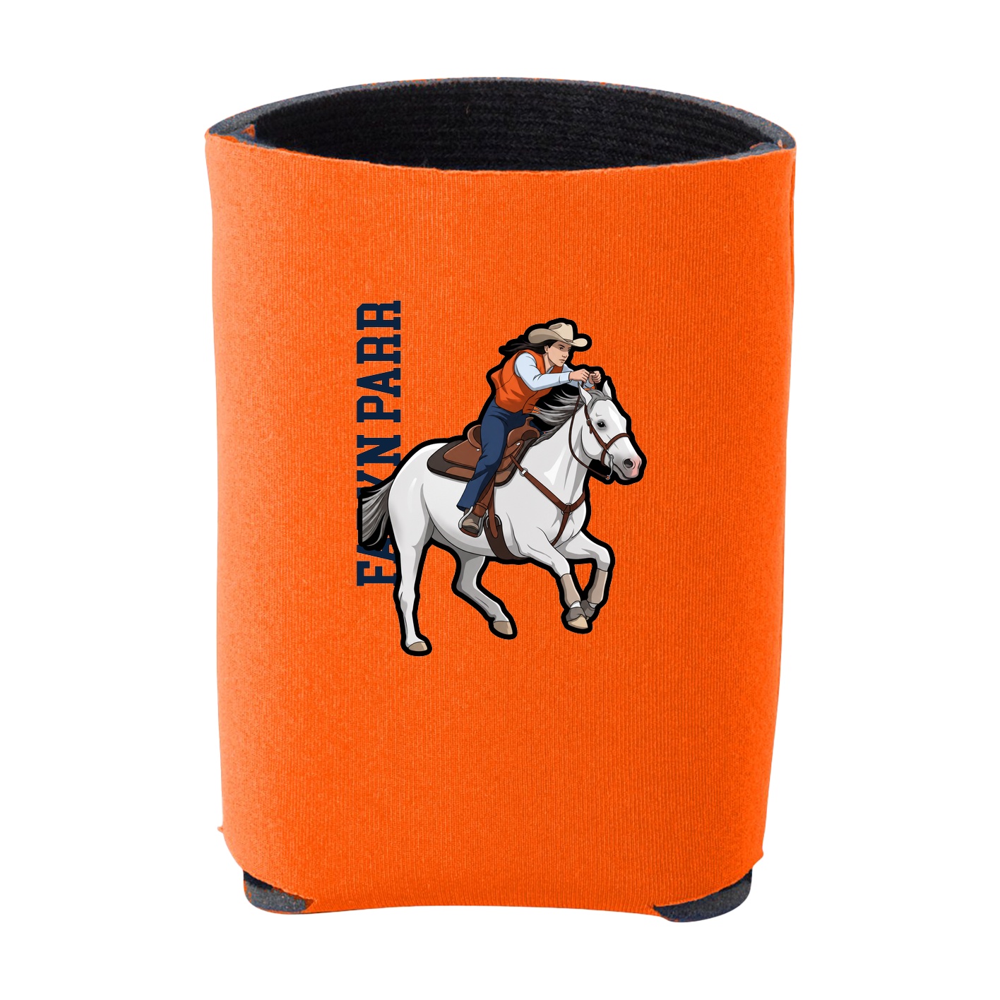 Can Holder — Name Vertical in Orange