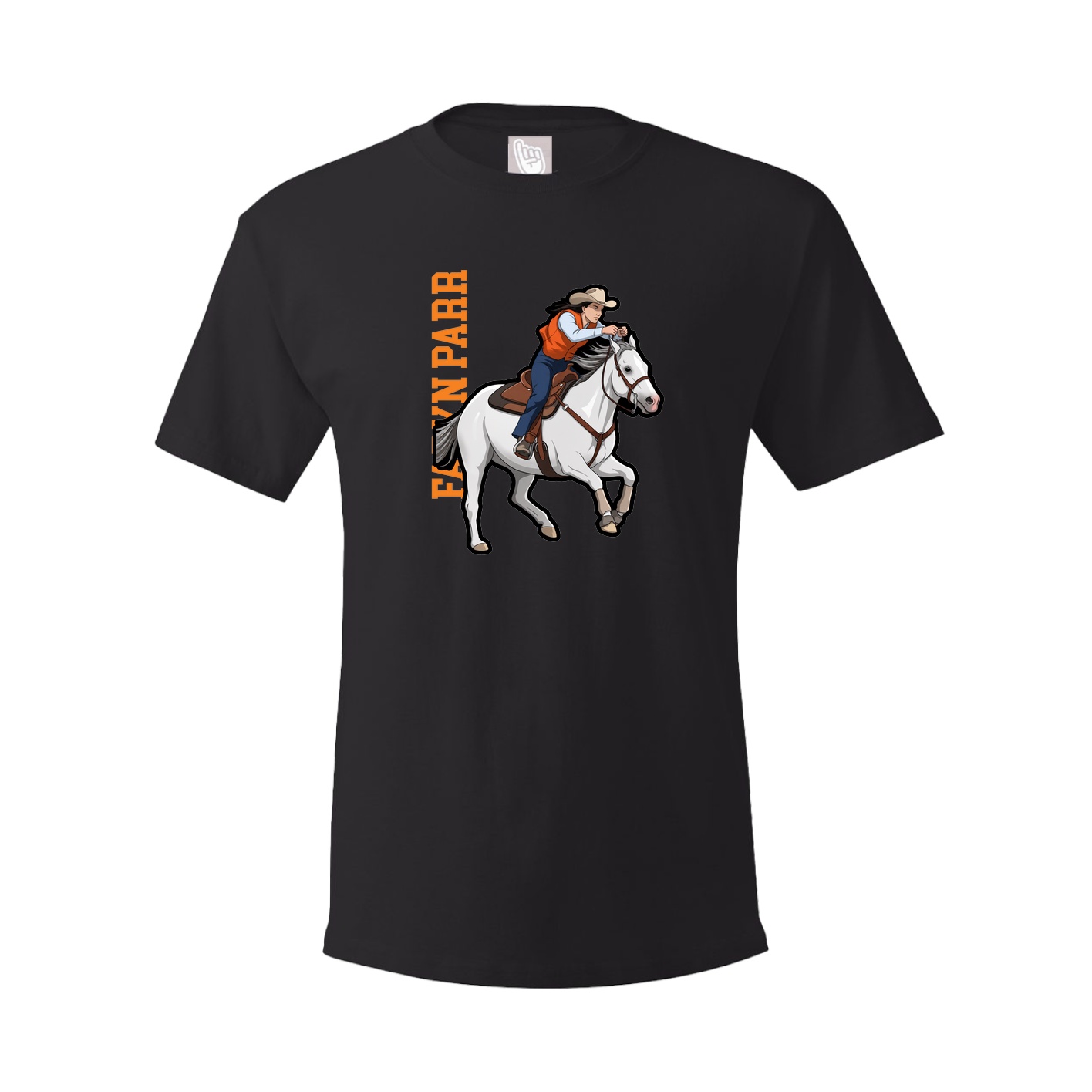 Tee — Name Vertical in Black