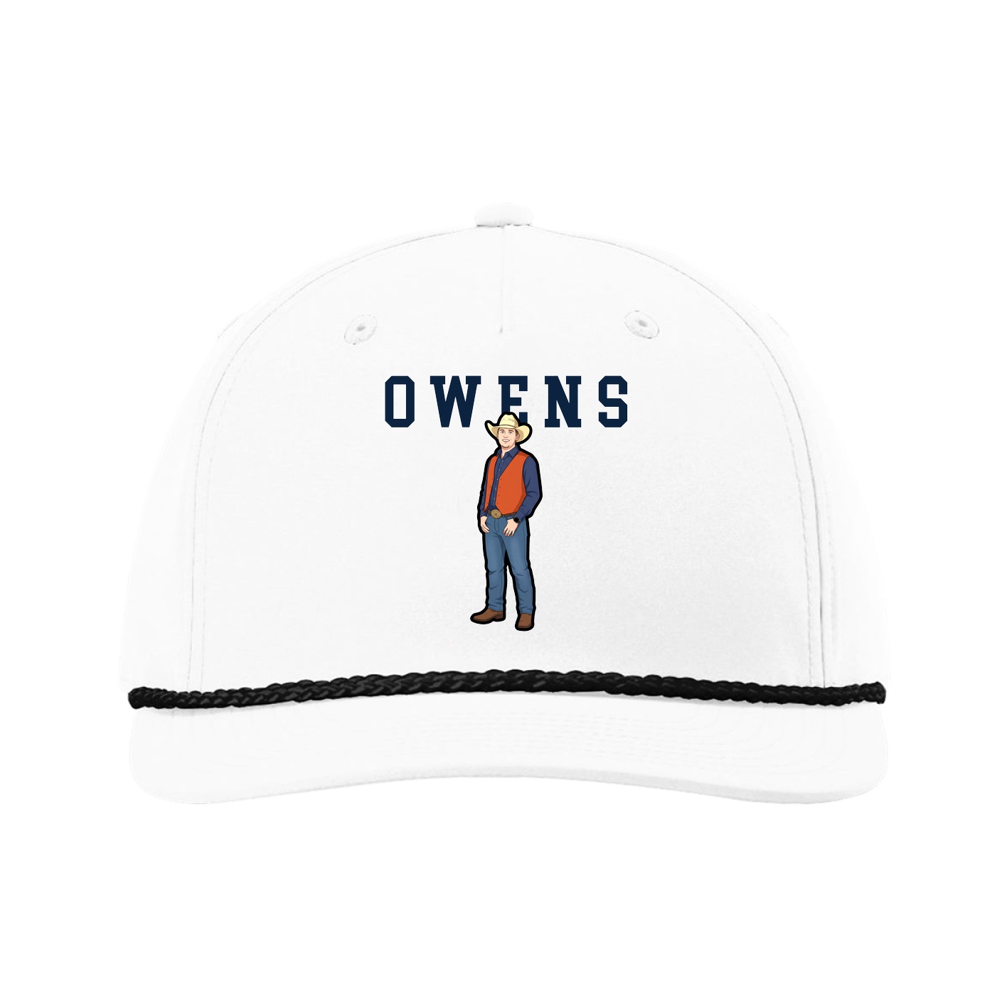 Five-Panel Classic Rope Cap — Shirsey in White