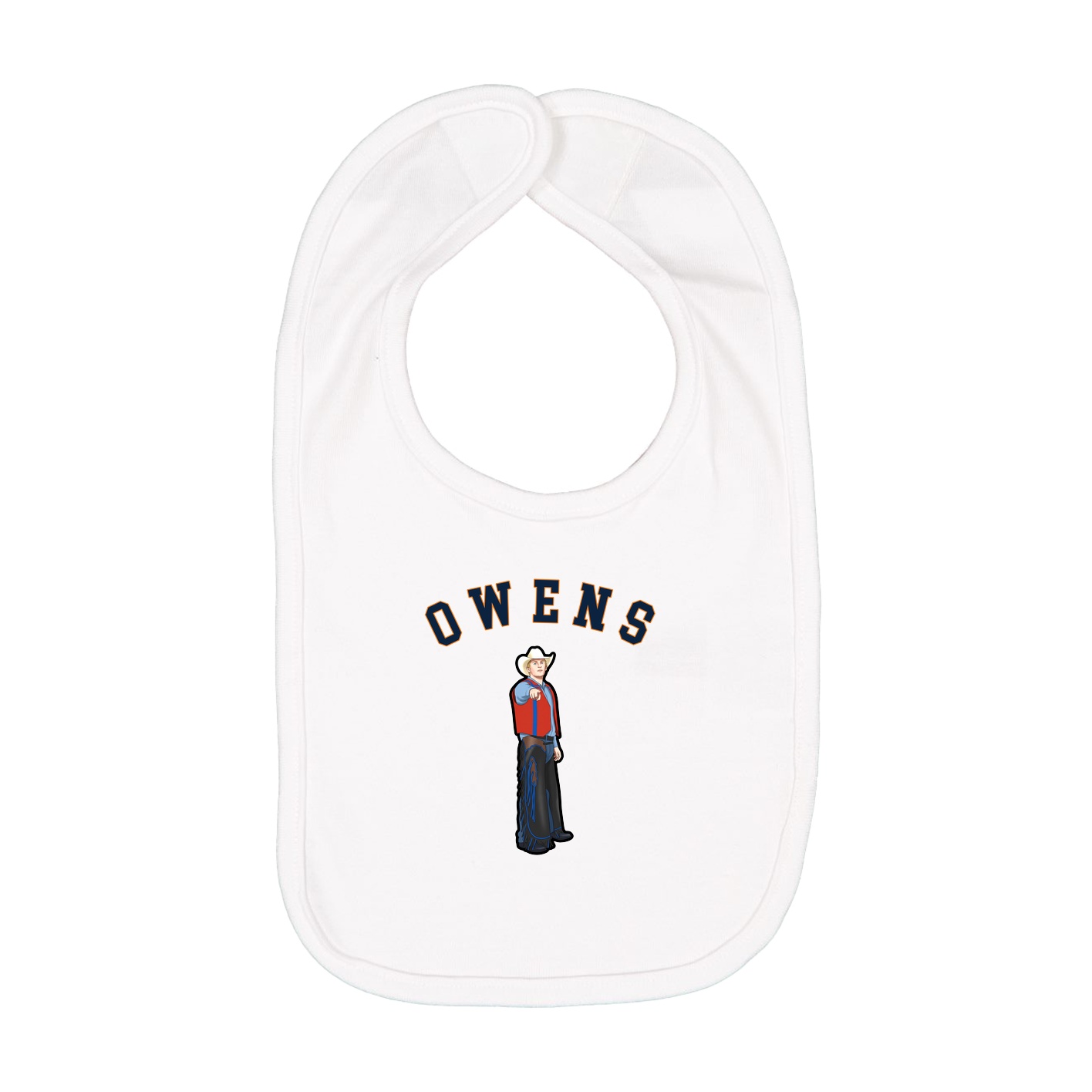 Infant Bib — Shirsey Arch in White