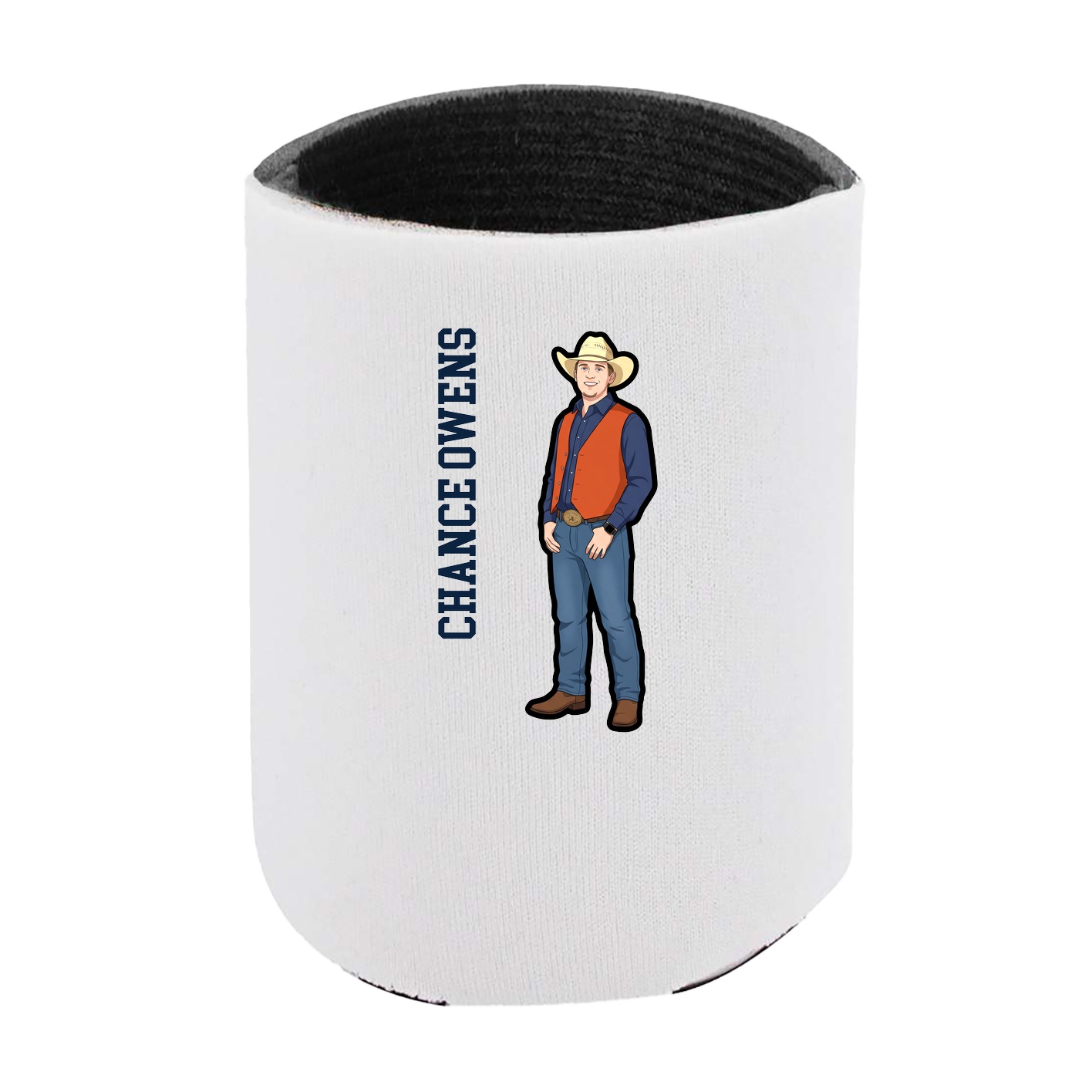 Can Holder — Name Vertical in White