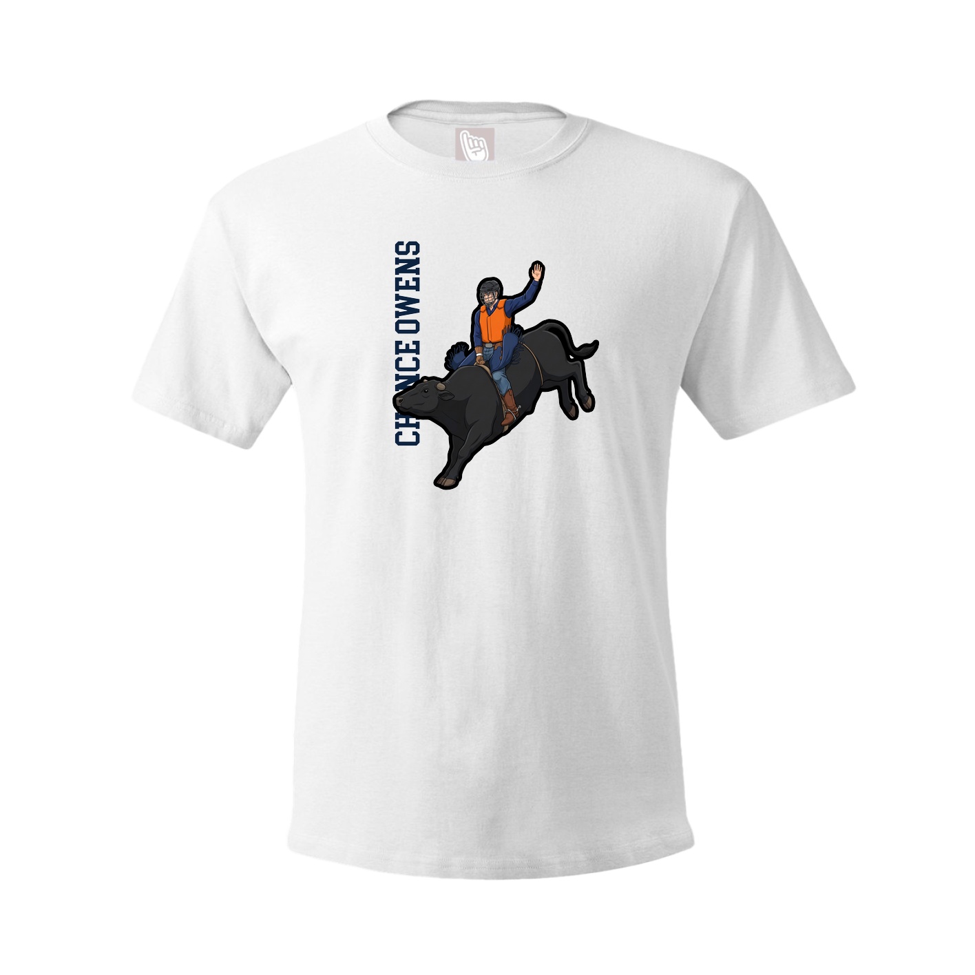Tee — Name Vertical in White