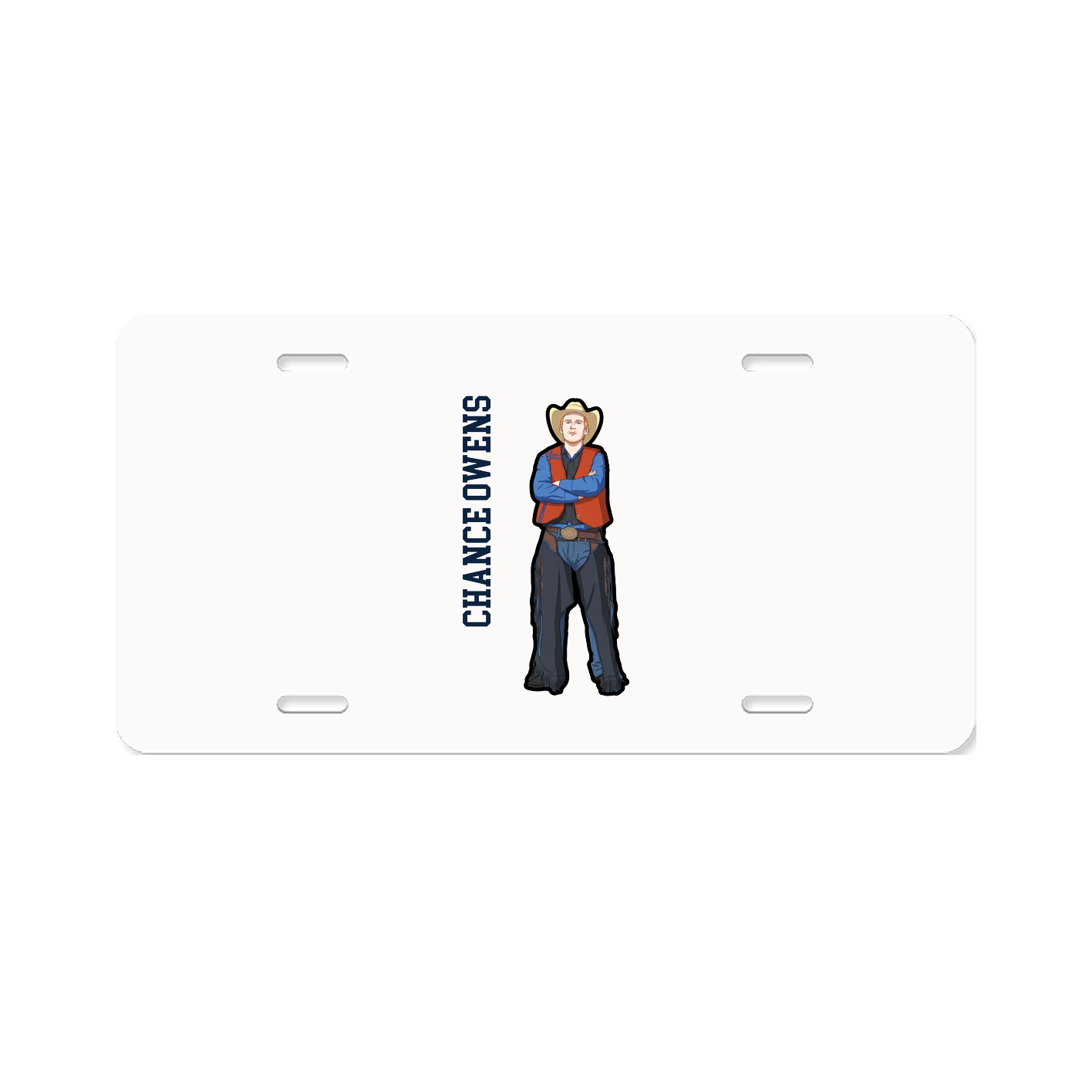 License Plate — Name Vertical in Classic