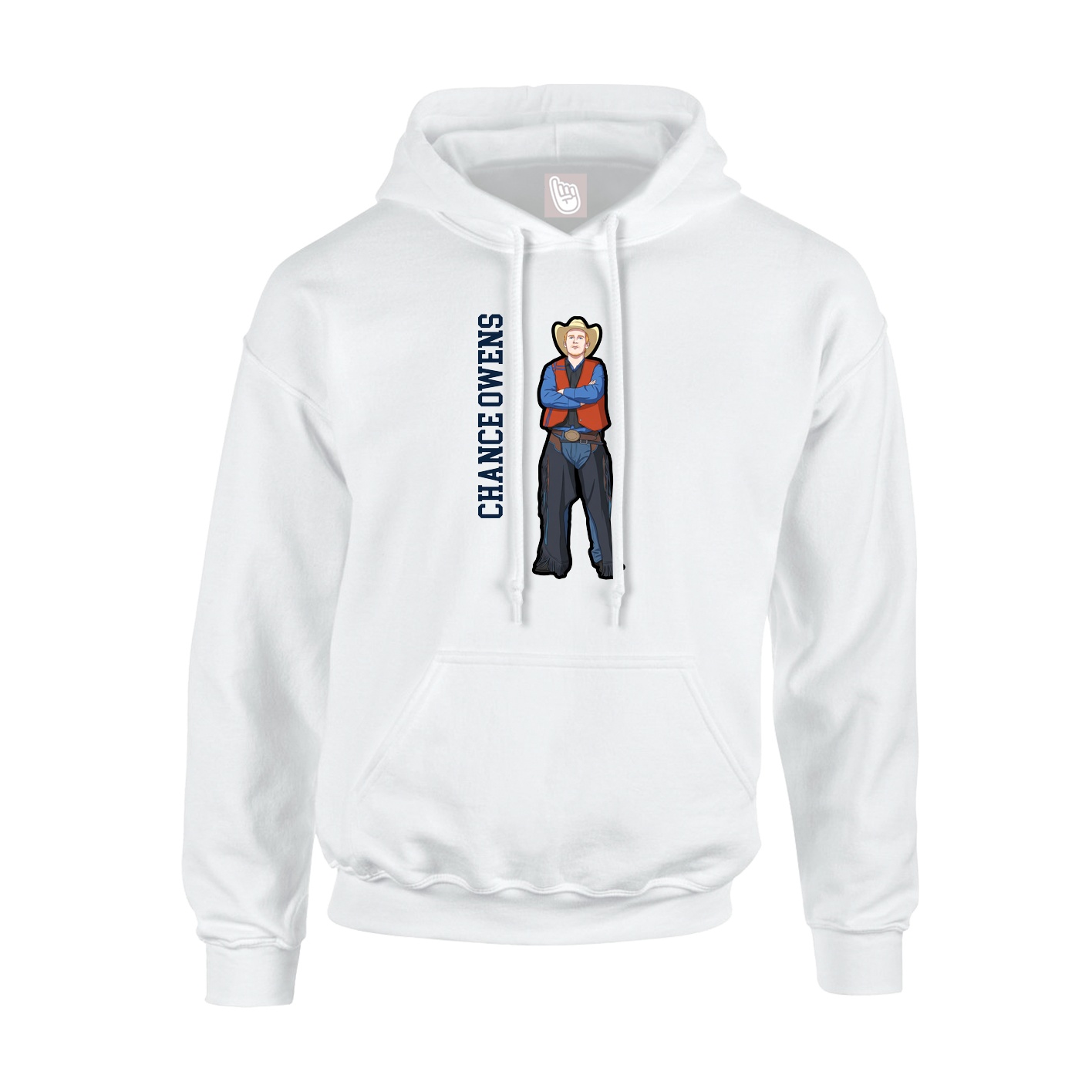 Hoodie — Name Vertical in White