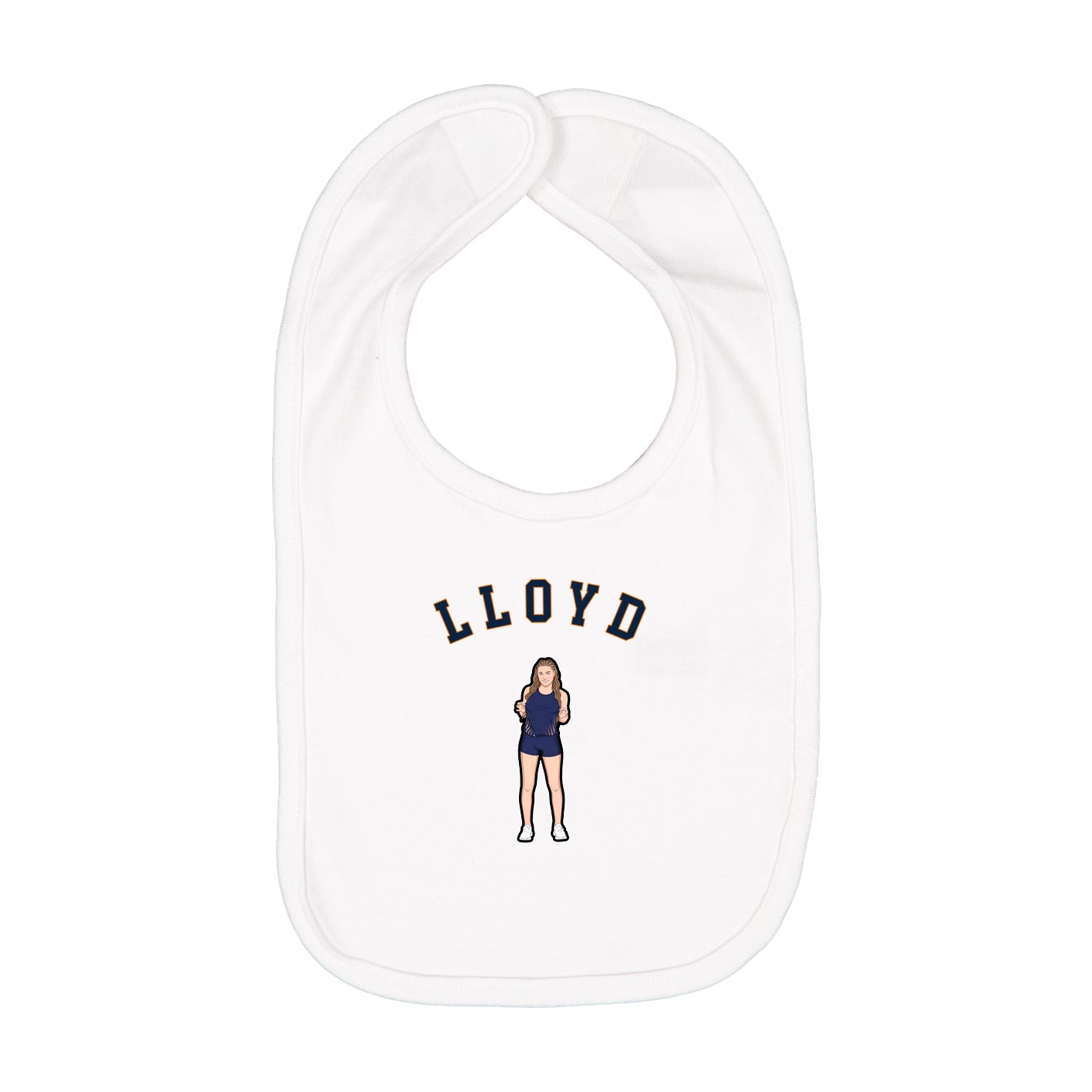 Infant Bib — Shirsey Arch in White
