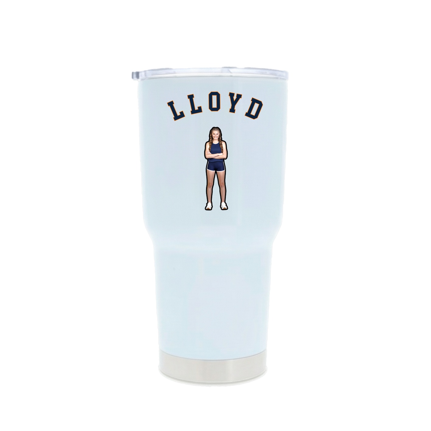 30oz Stainless Steel Tumbler — Shirsey Arch in White