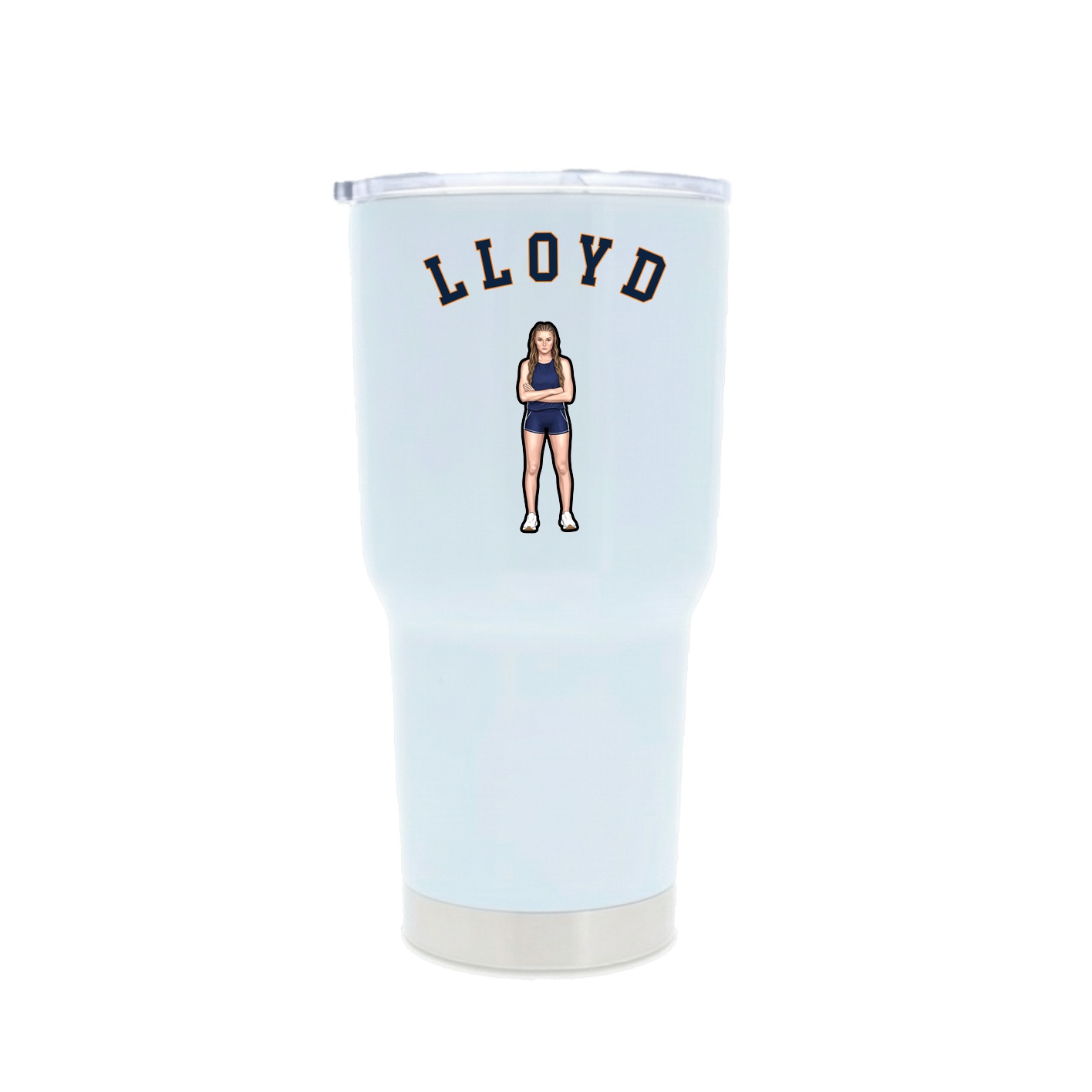 30oz Stainless Steel Tumbler — Shirsey Arch in White