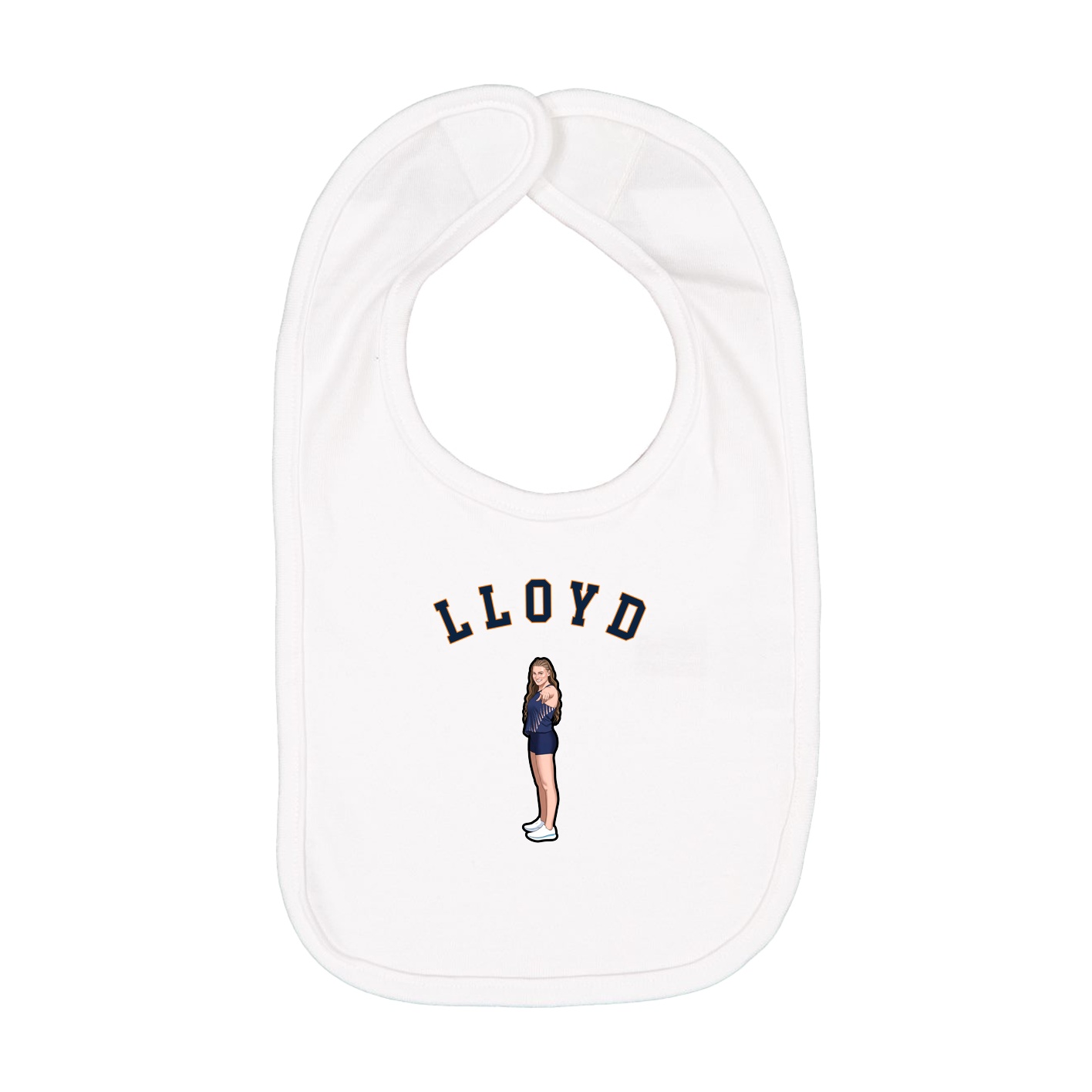 Infant Bib — Shirsey Arch in White