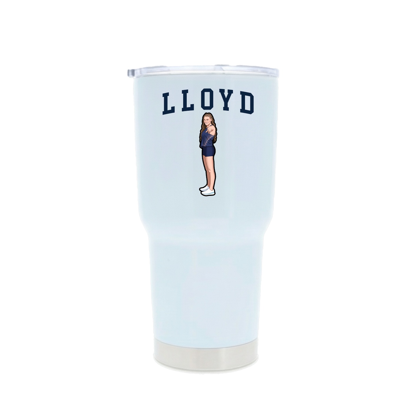30oz Stainless Steel Tumbler — Shirsey in White