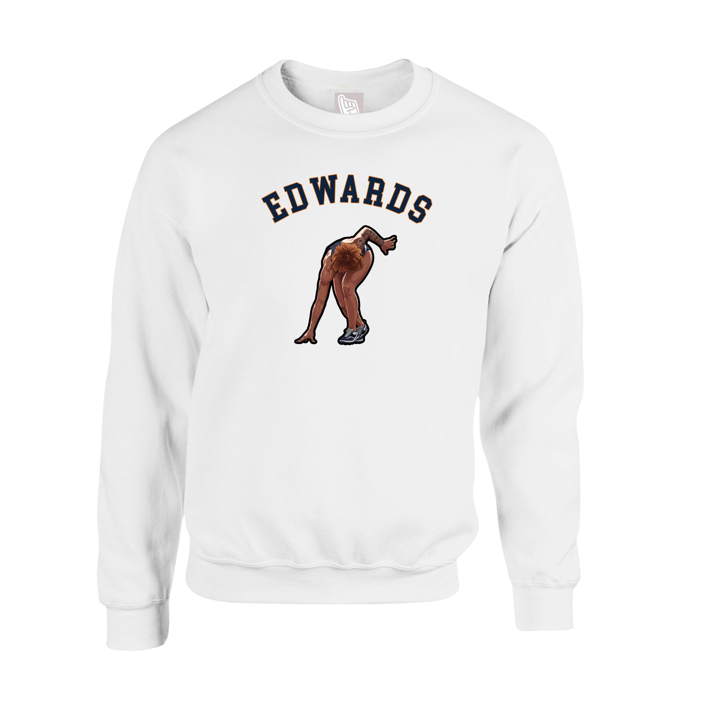 Fleece Crew — Shirsey Arch in White