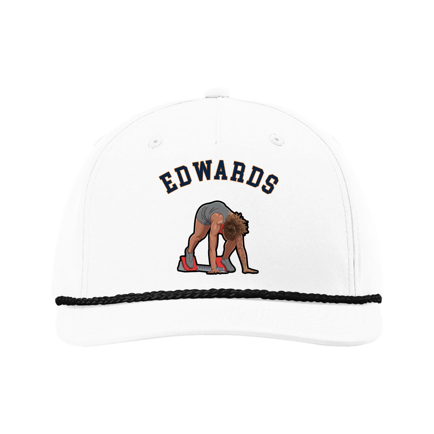 Five-Panel Classic Rope Cap — Shirsey Arch in White