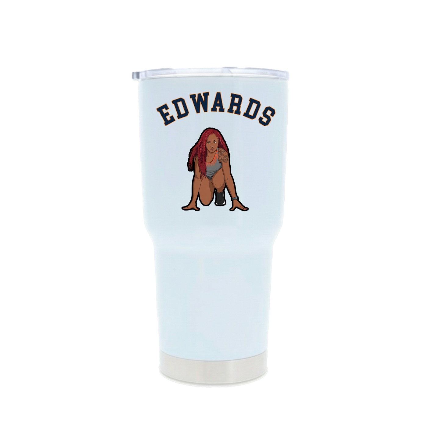 30oz Stainless Steel Tumbler — Shirsey Arch in White
