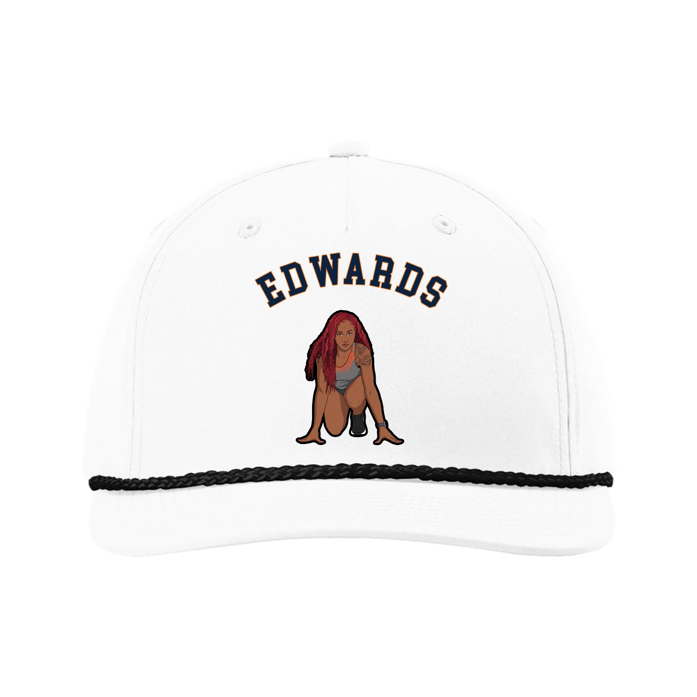 Five-Panel Classic Rope Cap — Shirsey Arch in White