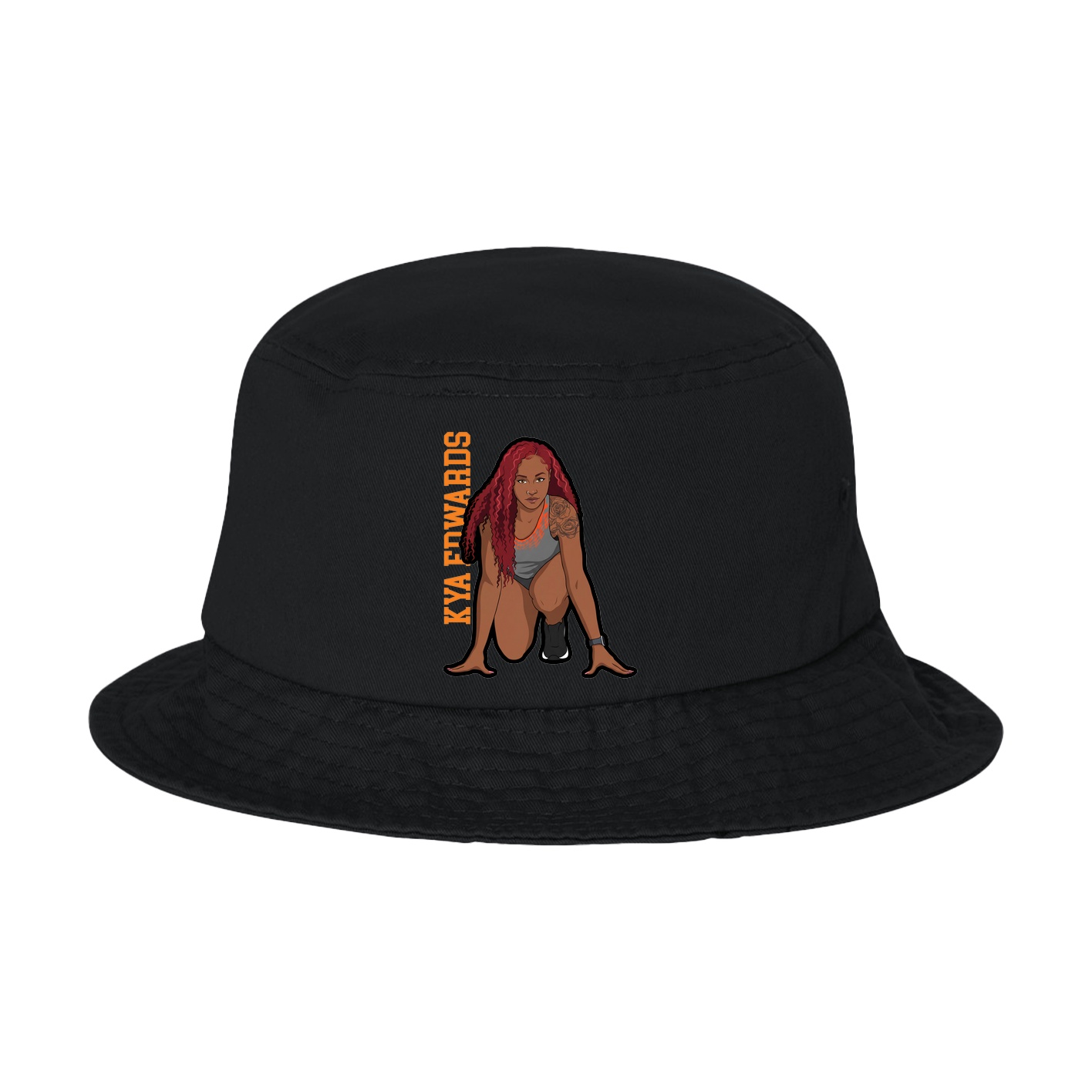 Bucket Cap — Name Vertical in Black