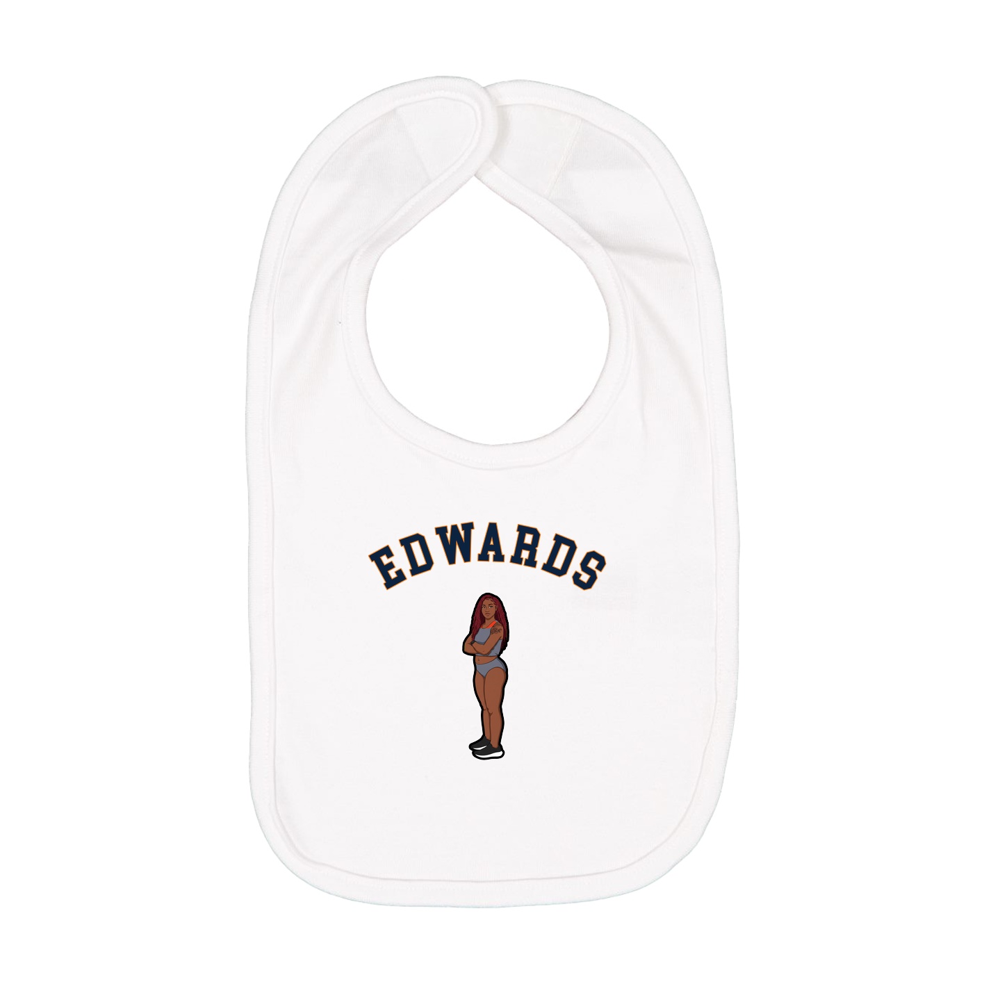 Infant Bib — Shirsey Arch in White