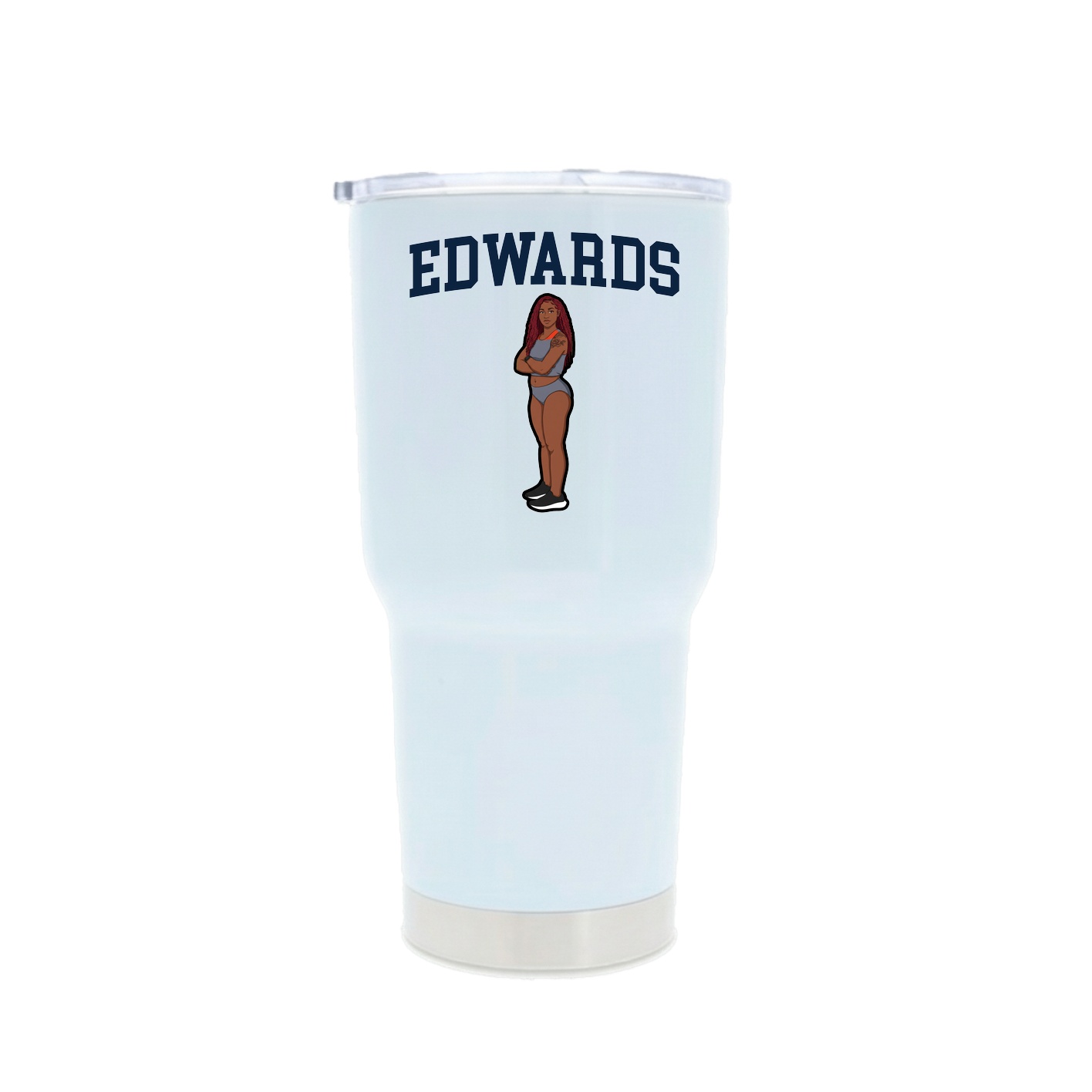 30oz Stainless Steel Tumbler — Shirsey in White