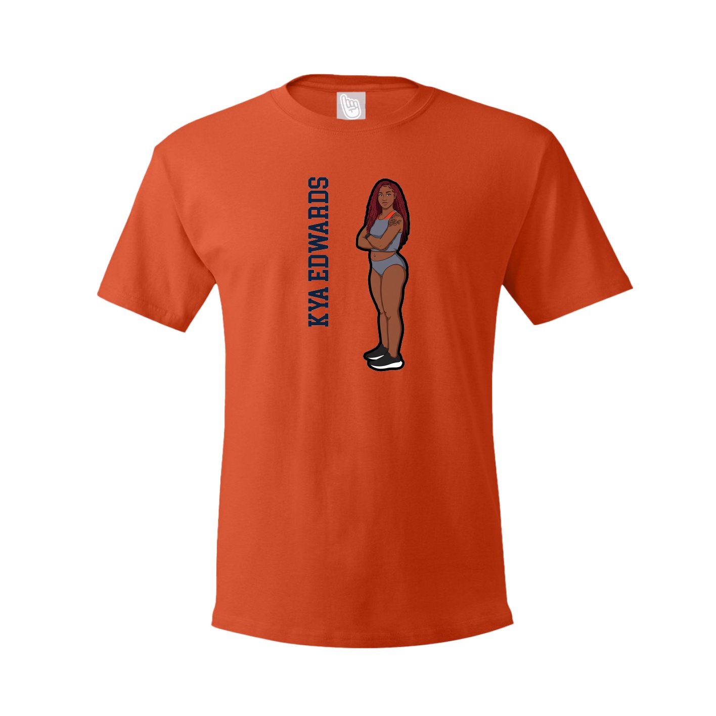 Youth Tee — Name Vertical in Orange