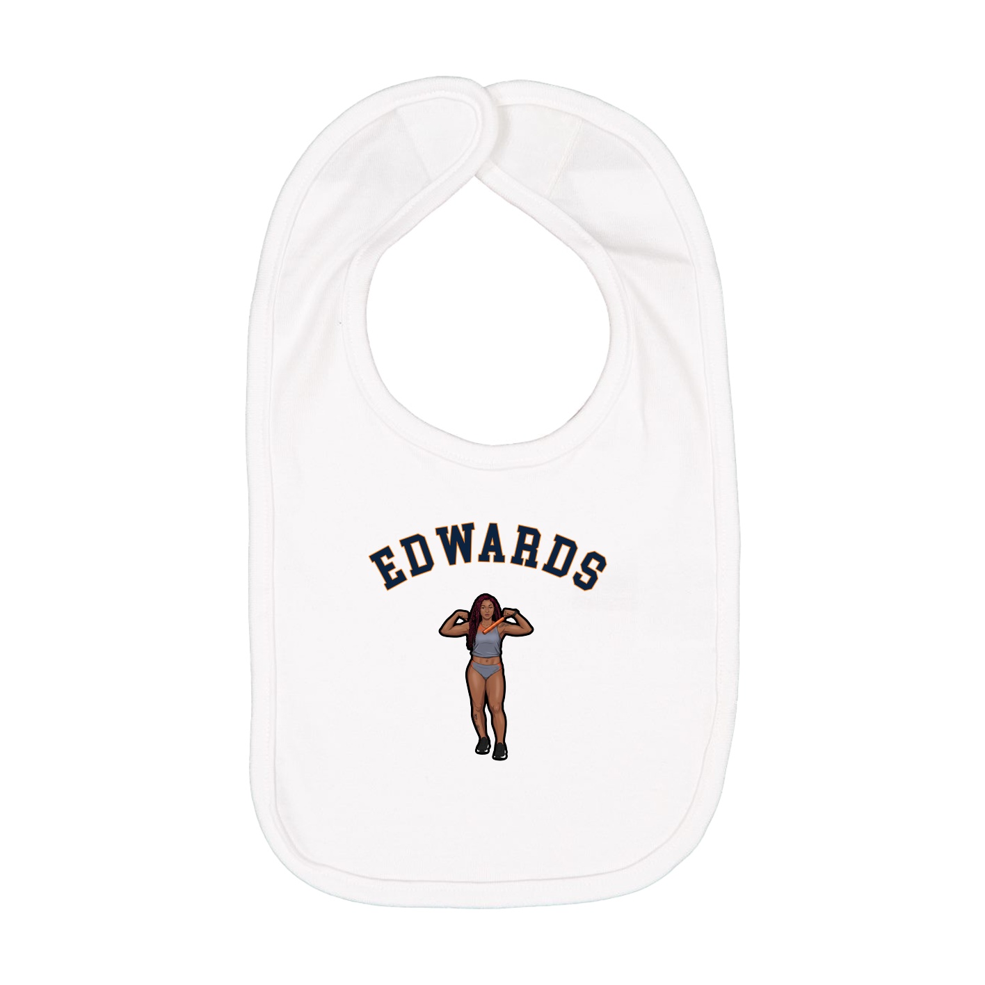 Infant Bib — Shirsey Arch in White