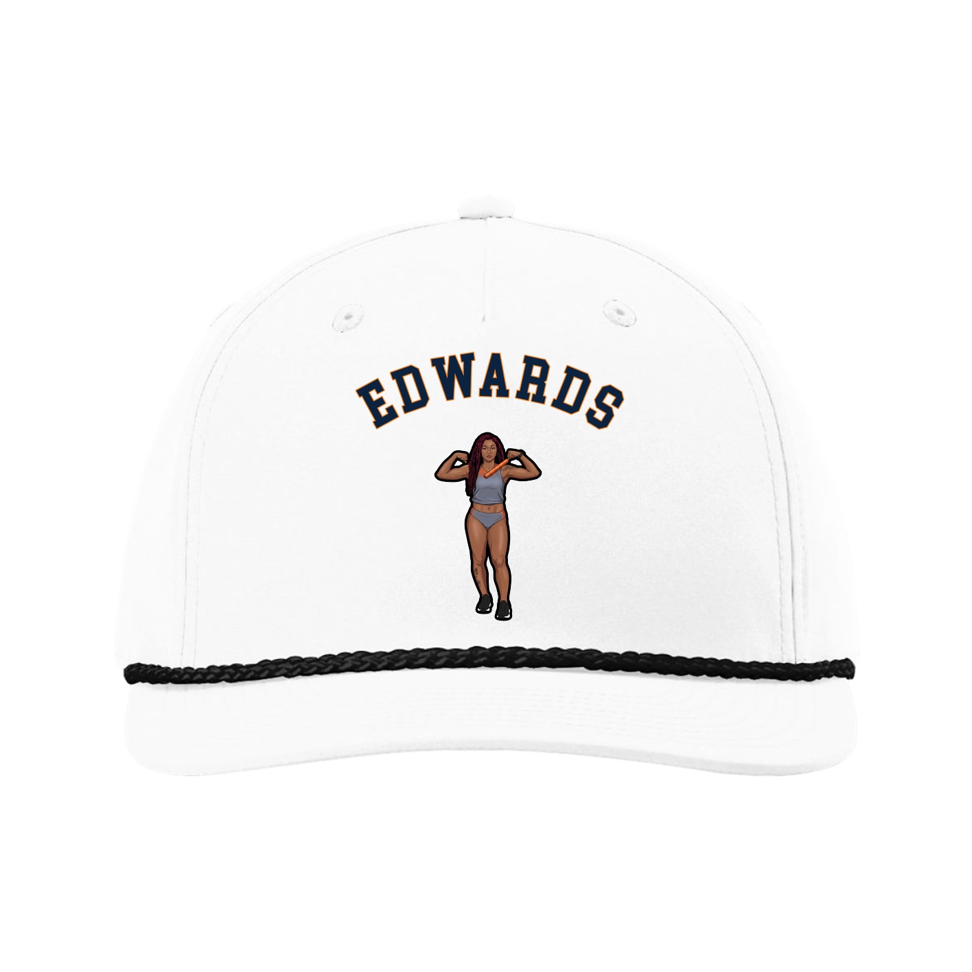 Five-Panel Classic Rope Cap — Shirsey Arch in White