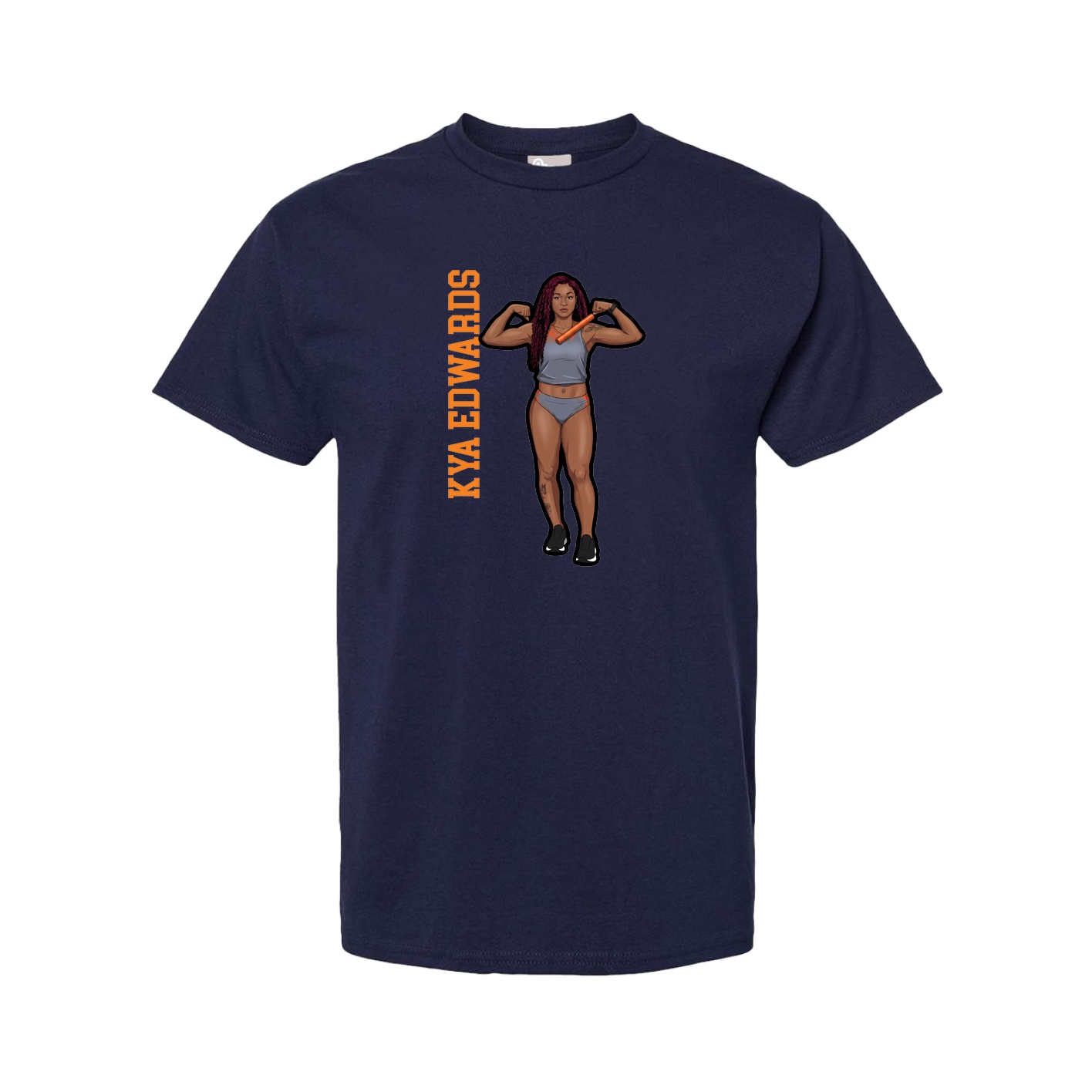 Youth Tee — Name Vertical in Navy