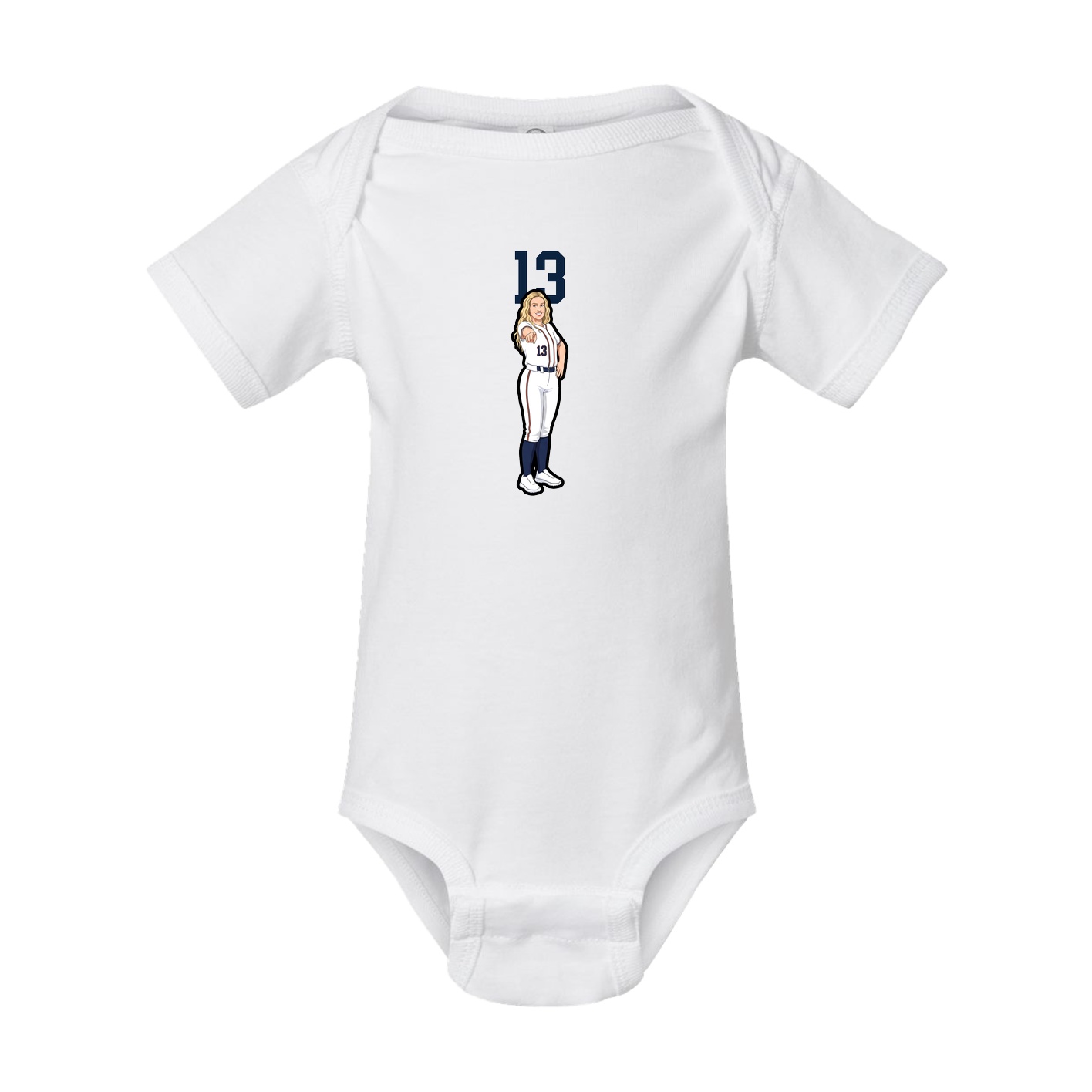 Baby Onesie — Number Top in White