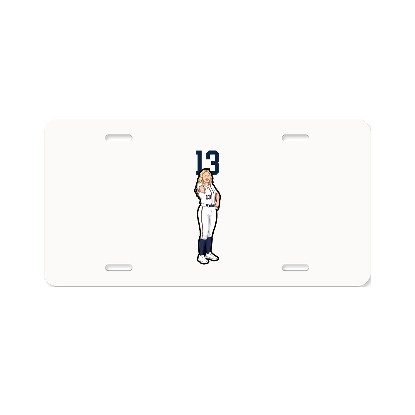 License Plate — Number Top in Classic