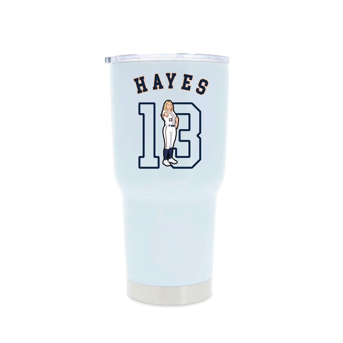 30oz Stainless Steel Tumbler — Shirsey Arch in White