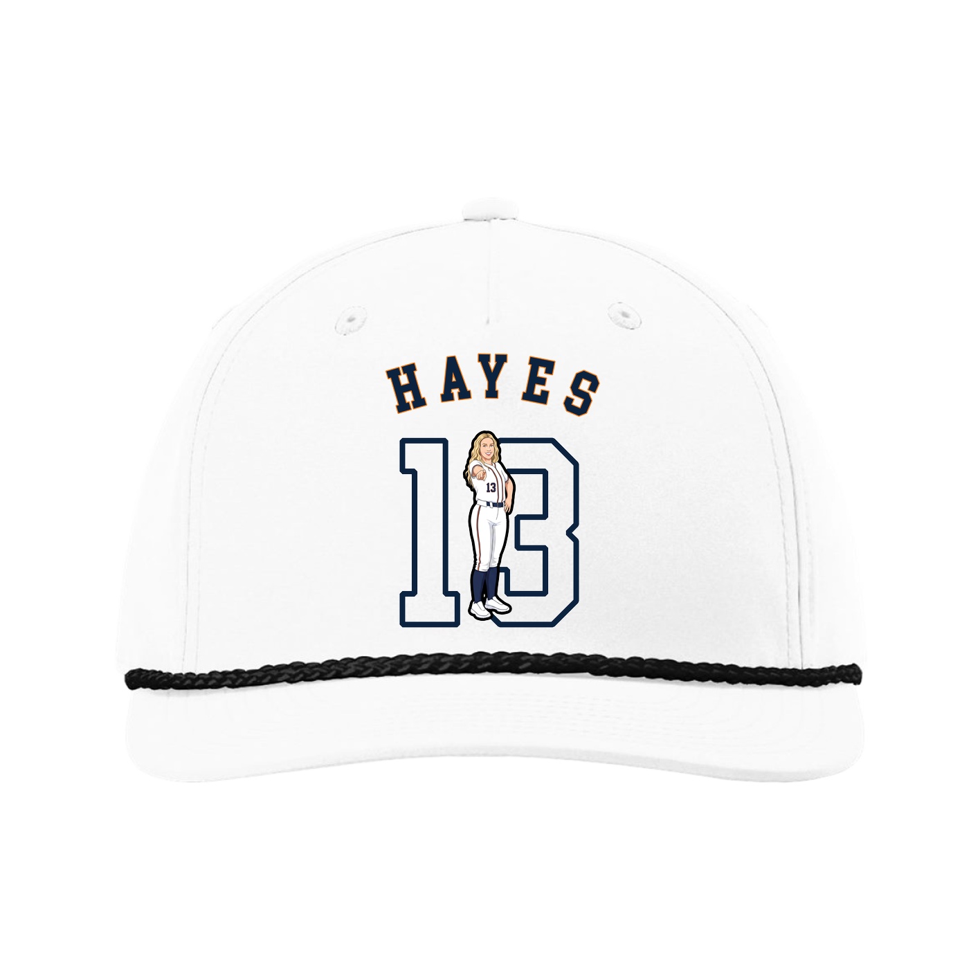 Five-Panel Classic Rope Cap — Shirsey Arch in White
