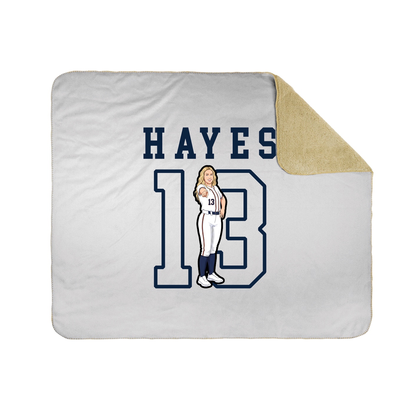 Throw Blanket — Shirsey in White