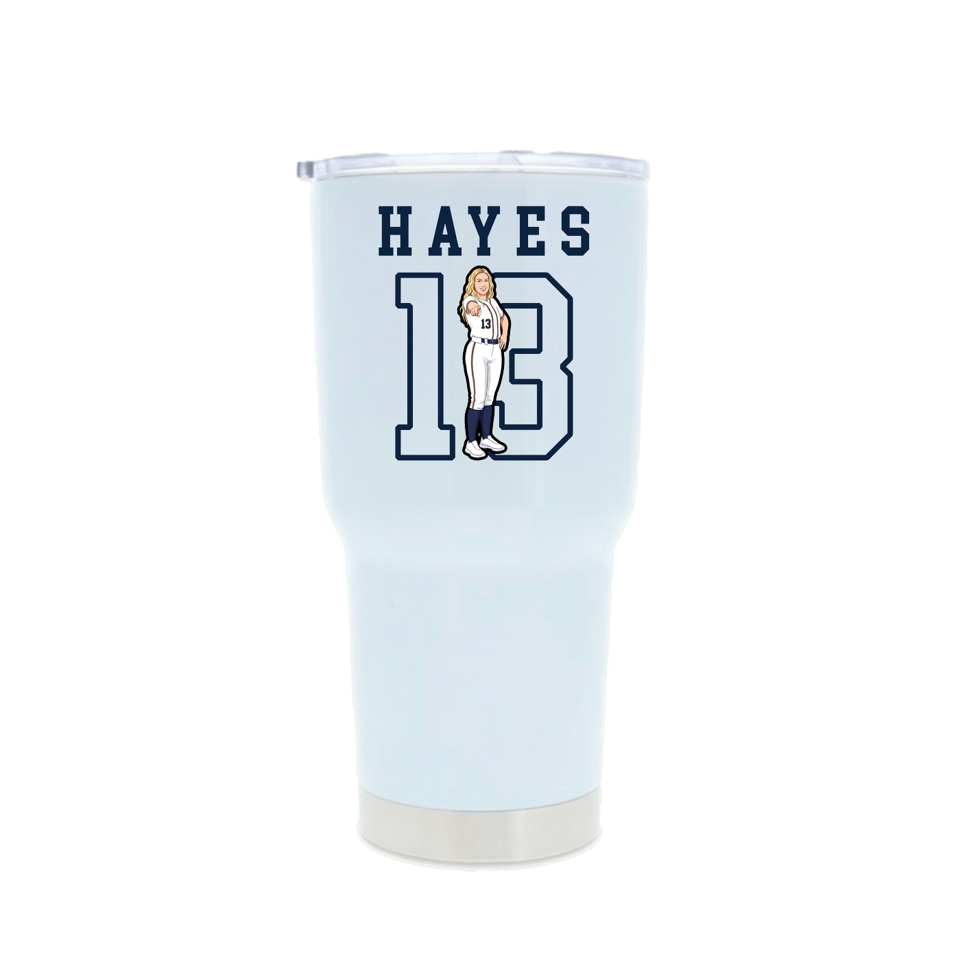 30oz Stainless Steel Tumbler — Shirsey in White