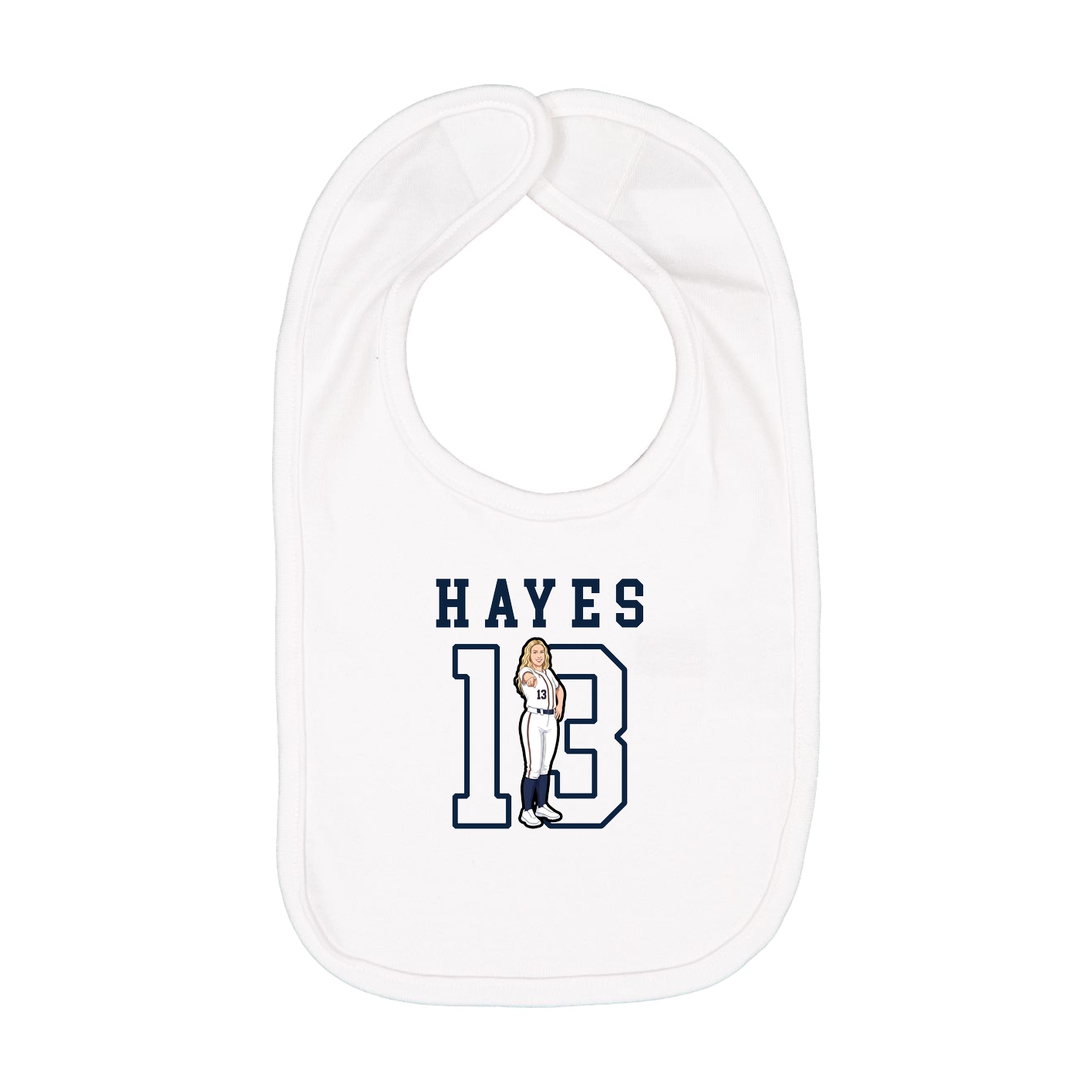 Infant Bib — Shirsey in White