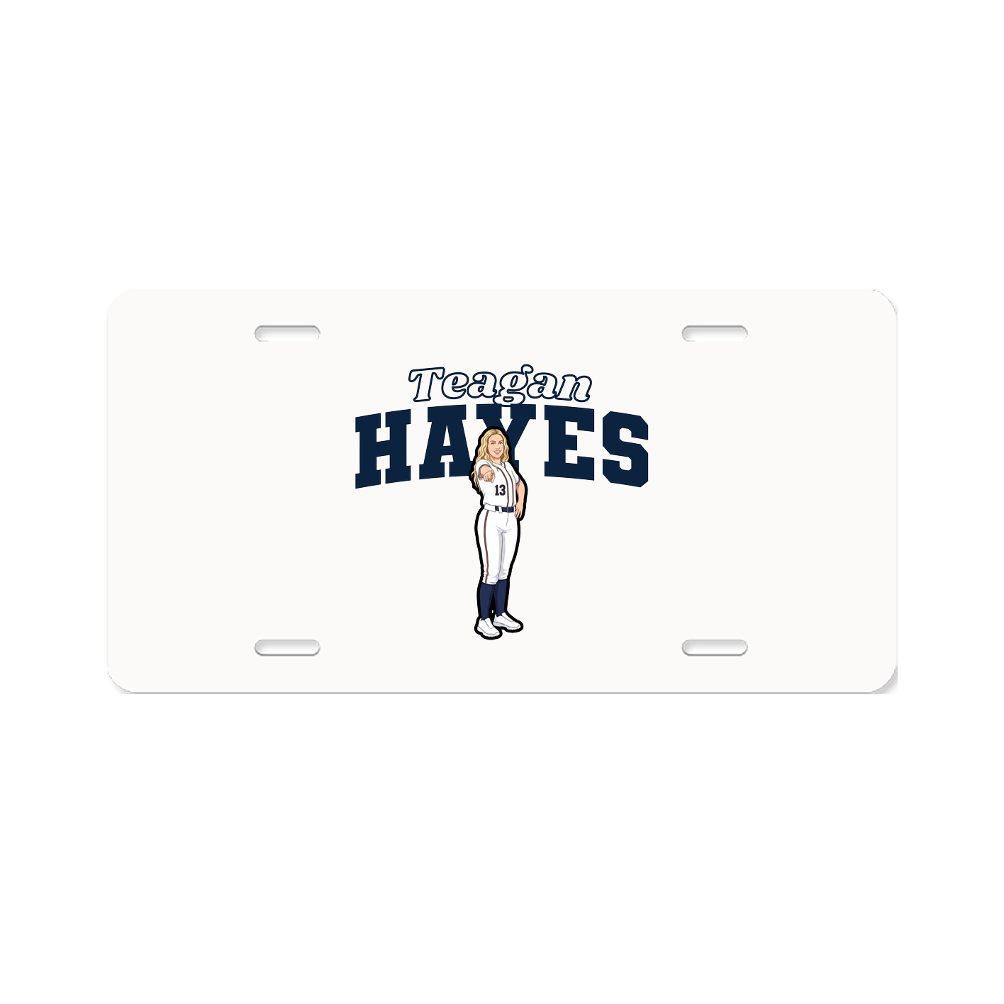 License Plate — Name Arch in Classic