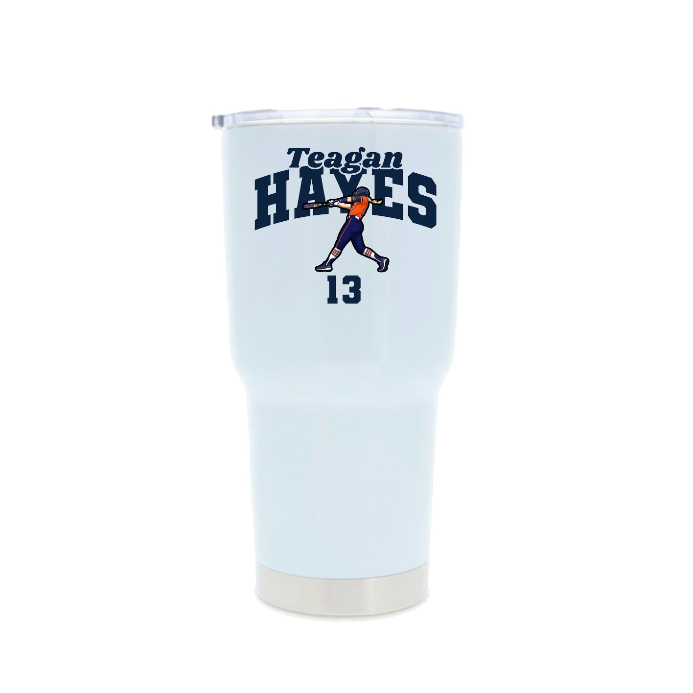 30oz Stainless Steel Tumbler — Signature Arch in White