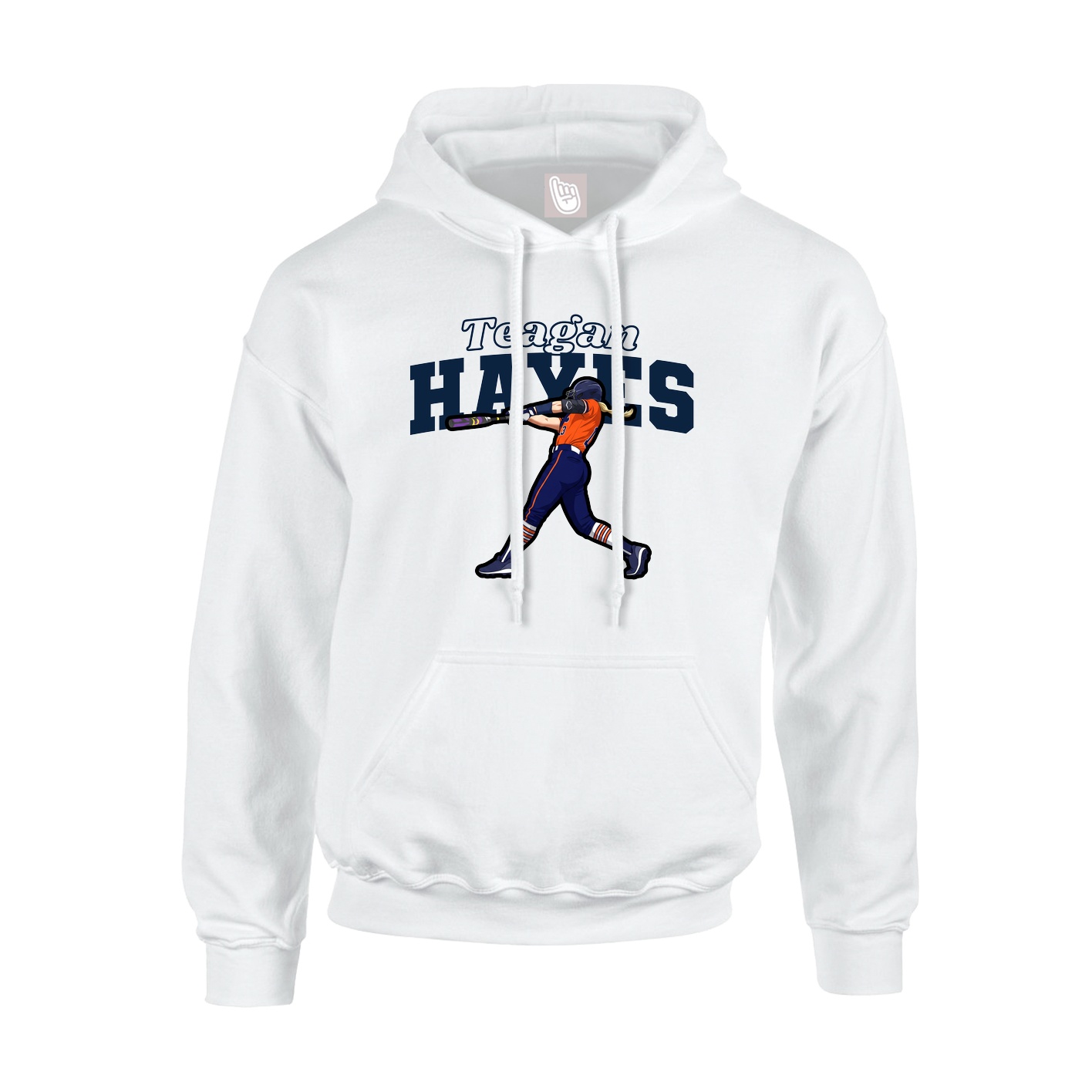 Hoodie — Name Arch in White