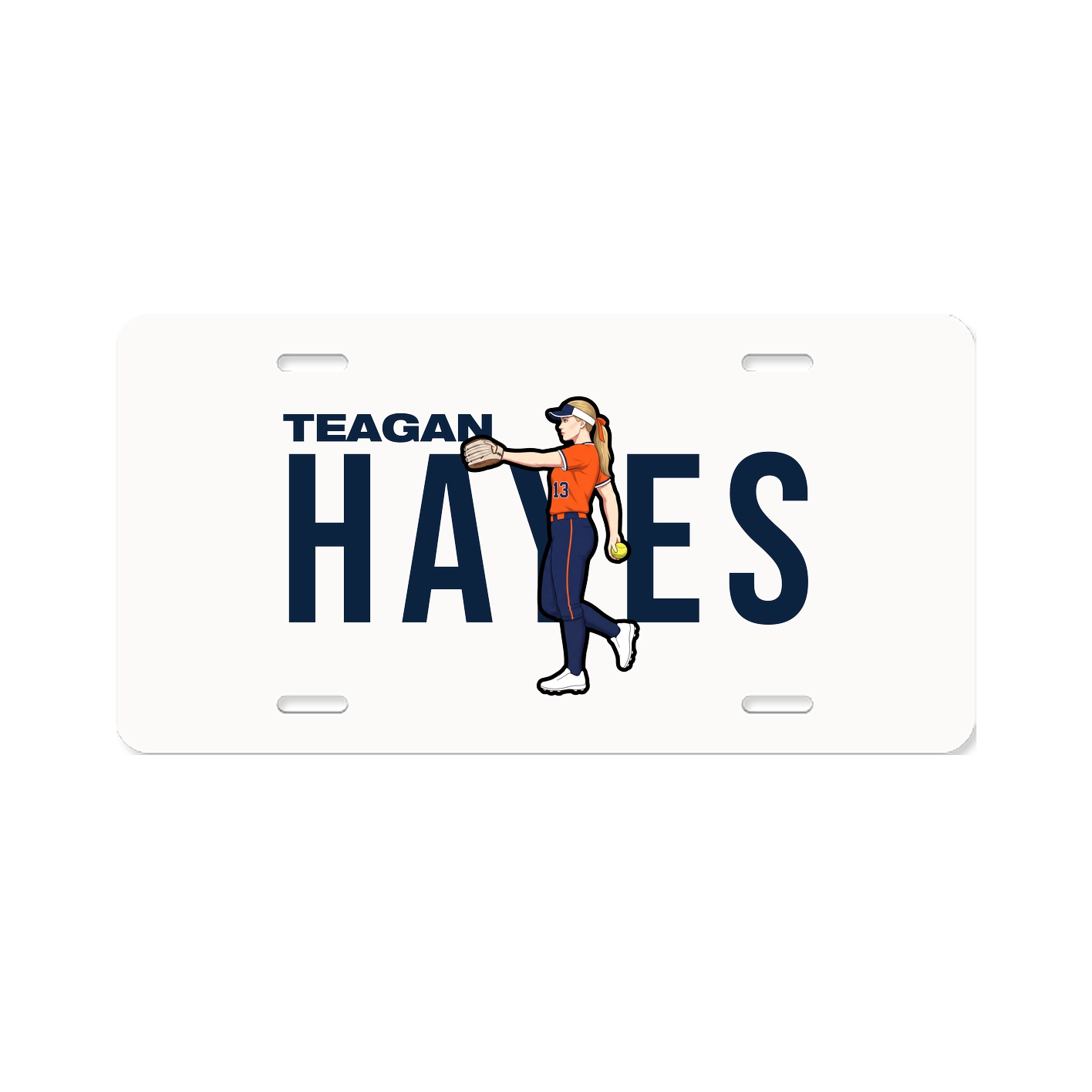 License Plate — Player Name in Classic