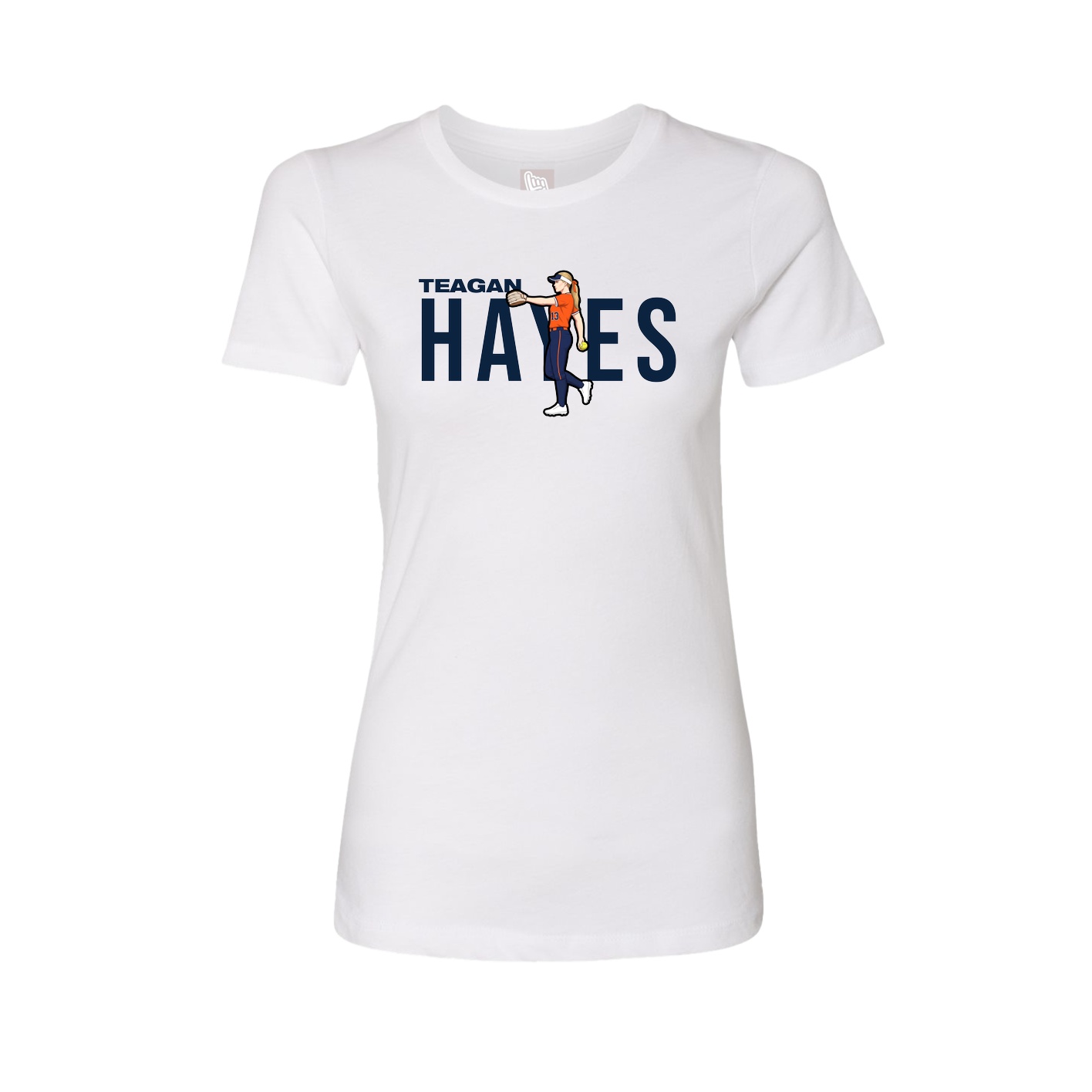 Womens Tee — Player Name in White