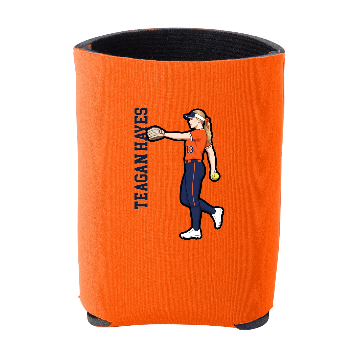 Can Holder — Name Vertical in Orange