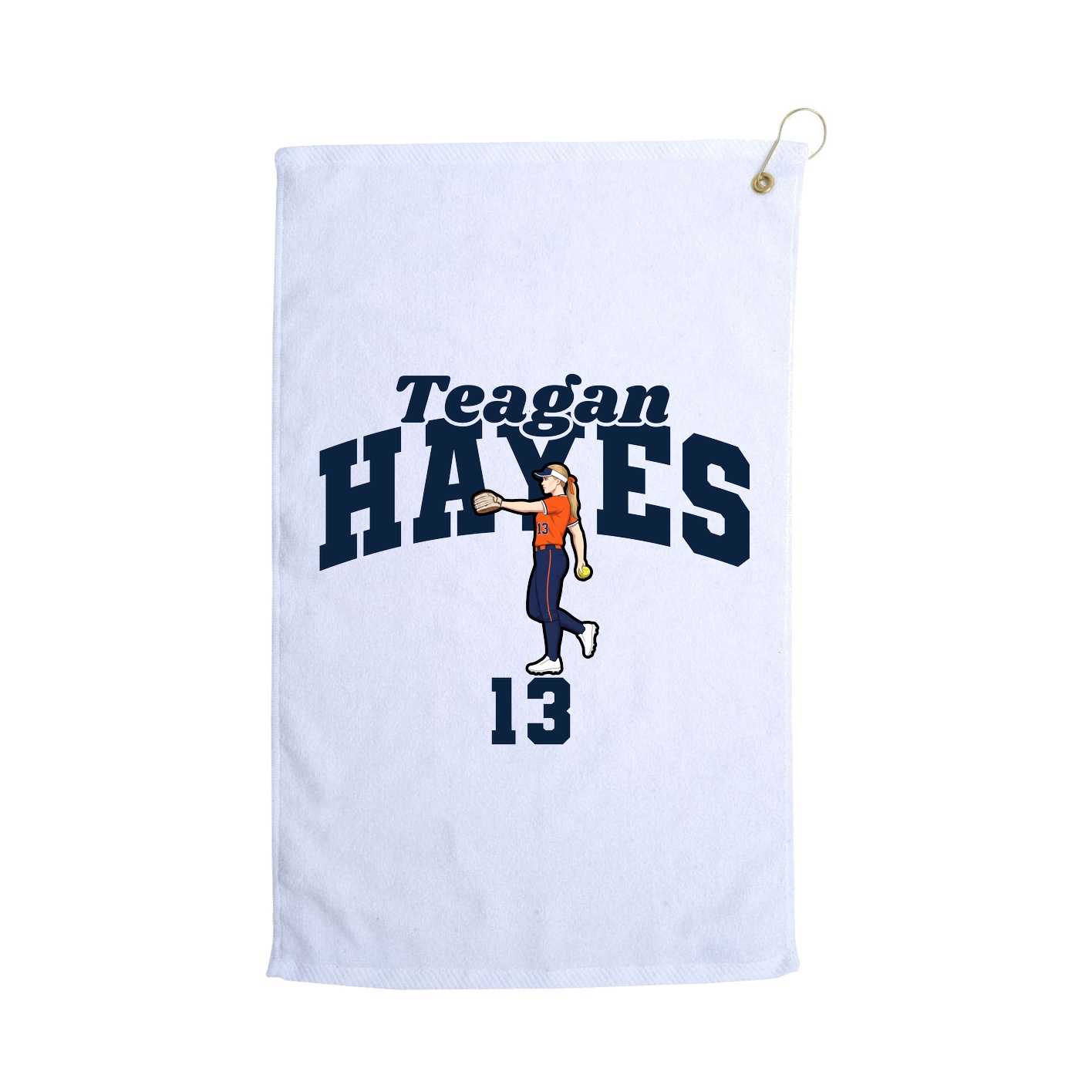 Golf Towel — Signature Arch in White
