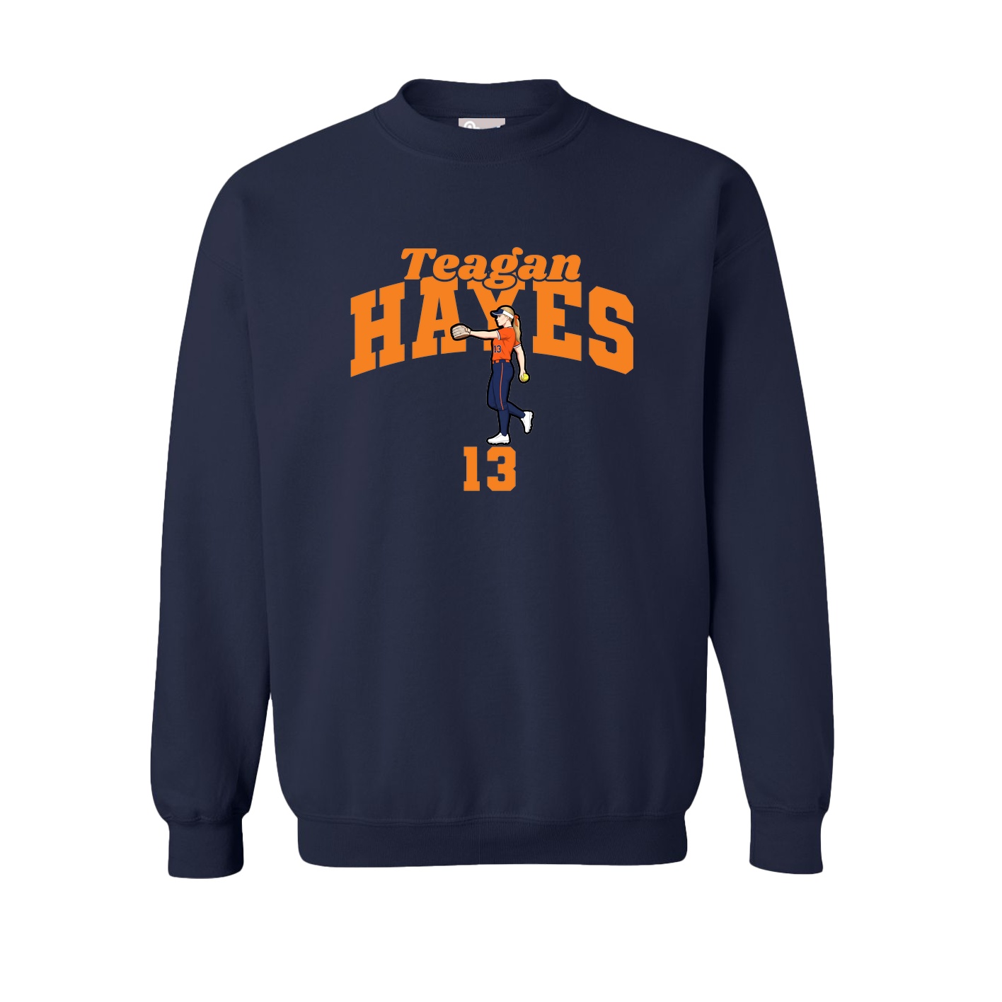 Fleece Crew — Signature Arch in Navy