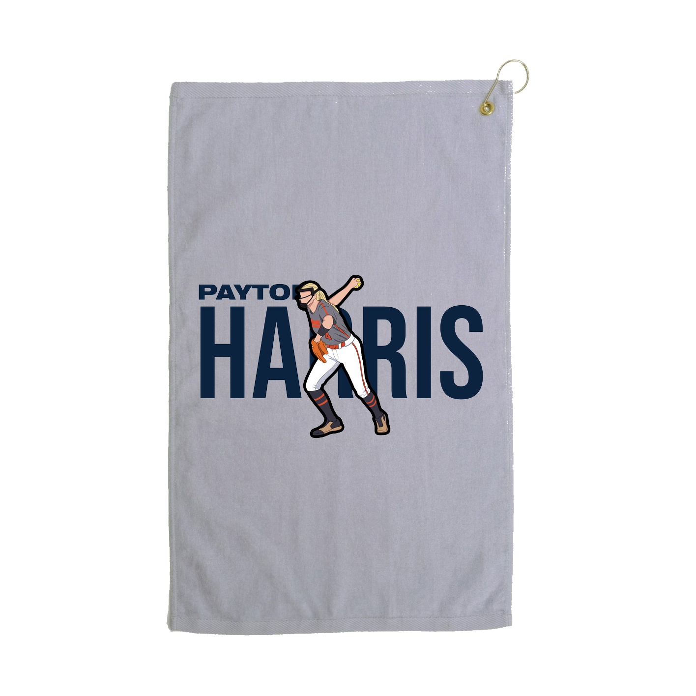 Golf Towel — Player Name in Grey