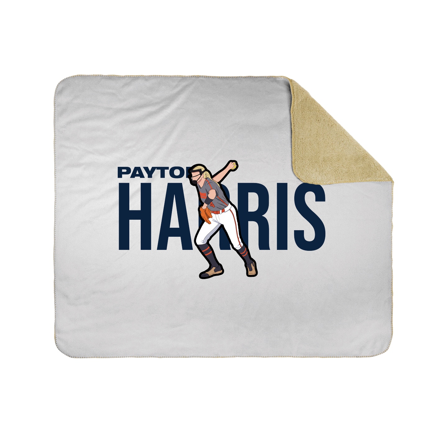 Throw Blanket — Player Name in White