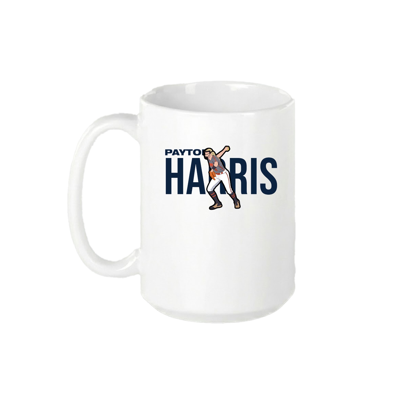 15oz Coffee Mug — Player Name in White